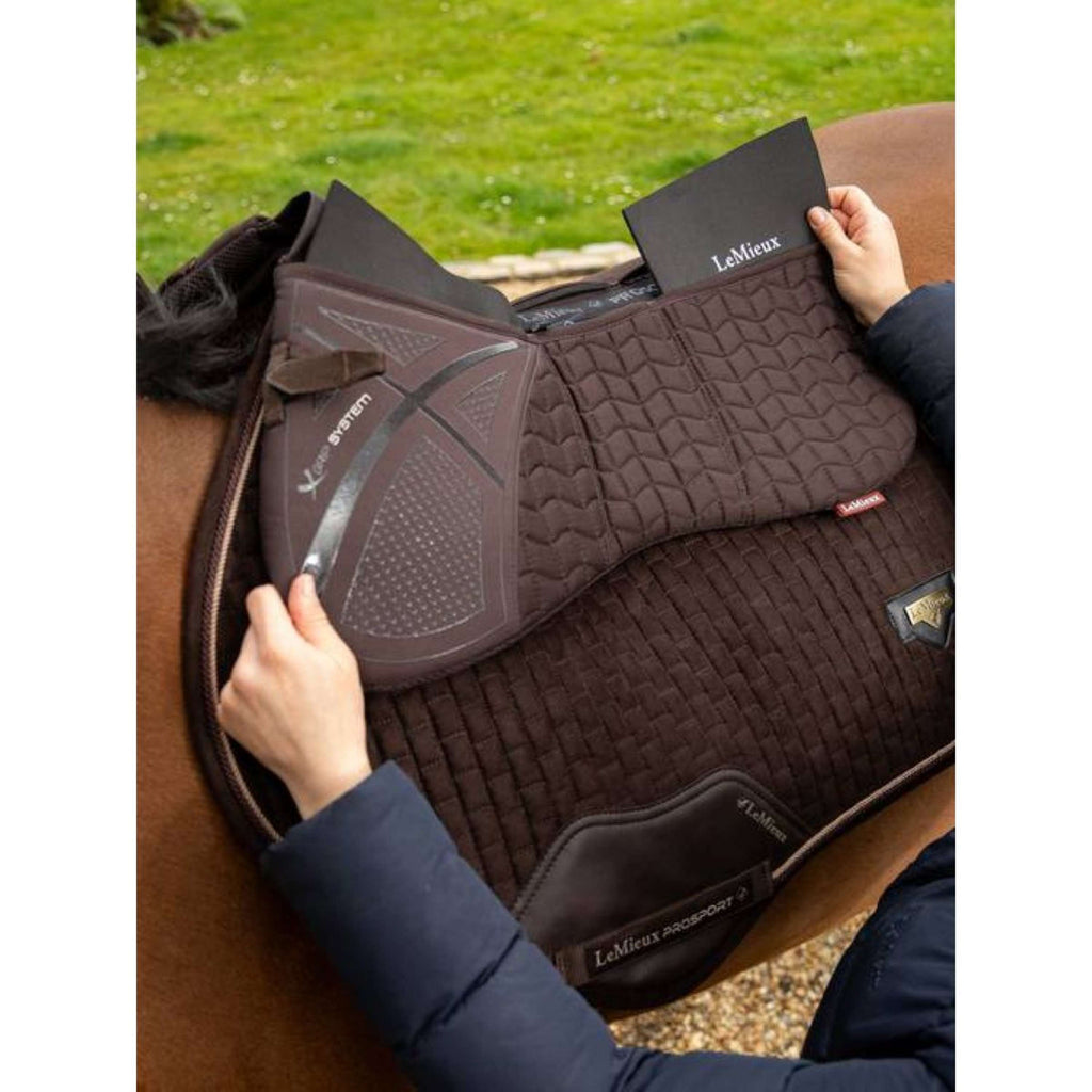 LeMieux Sottosella Prosorb 3 pocket Quilted Marrone