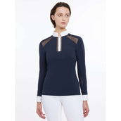 LeMieux Maglietta da Competizione Camille Maniche Lunghe Navy
