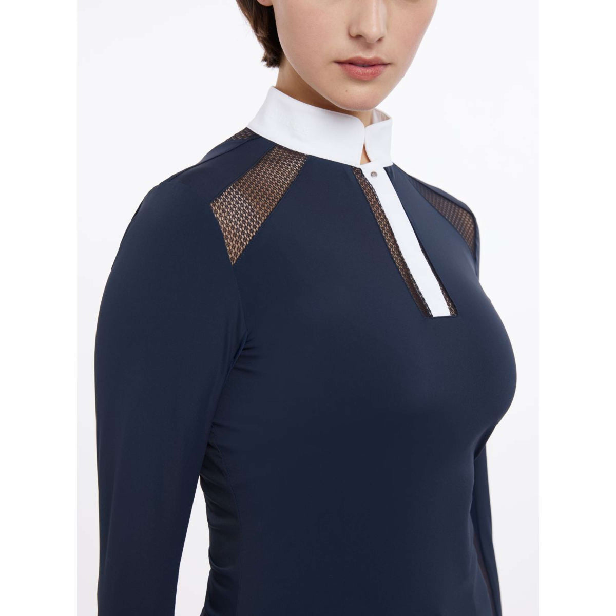 LeMieux Maglietta da Competizione Camille Maniche Lunghe Navy