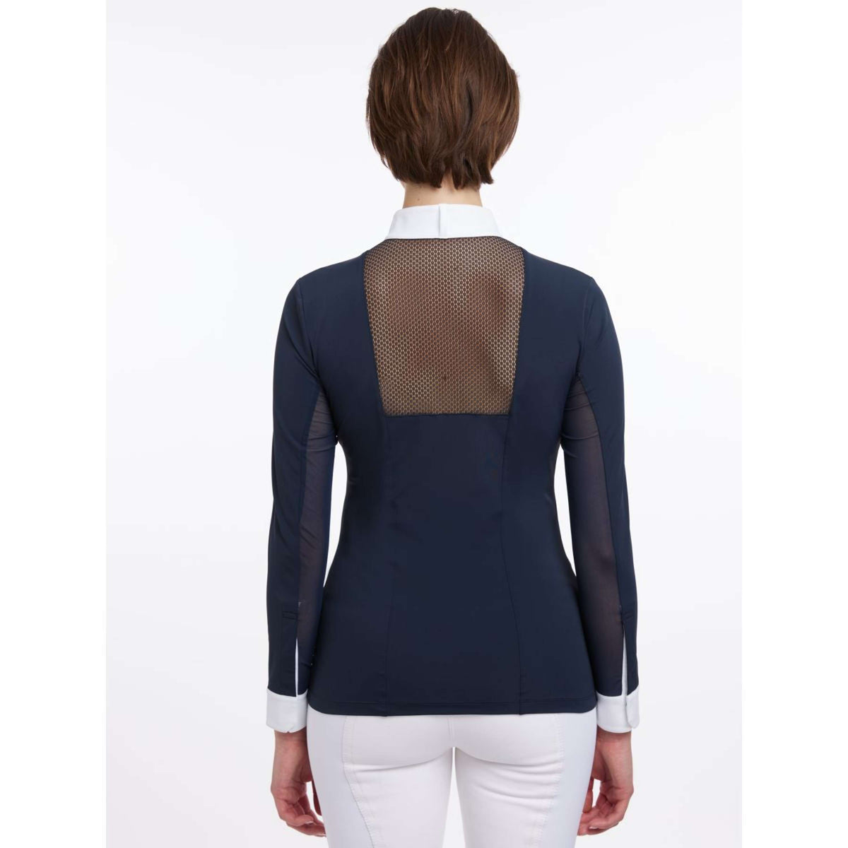 LeMieux Maglietta da Competizione Camille Maniche Lunghe Navy