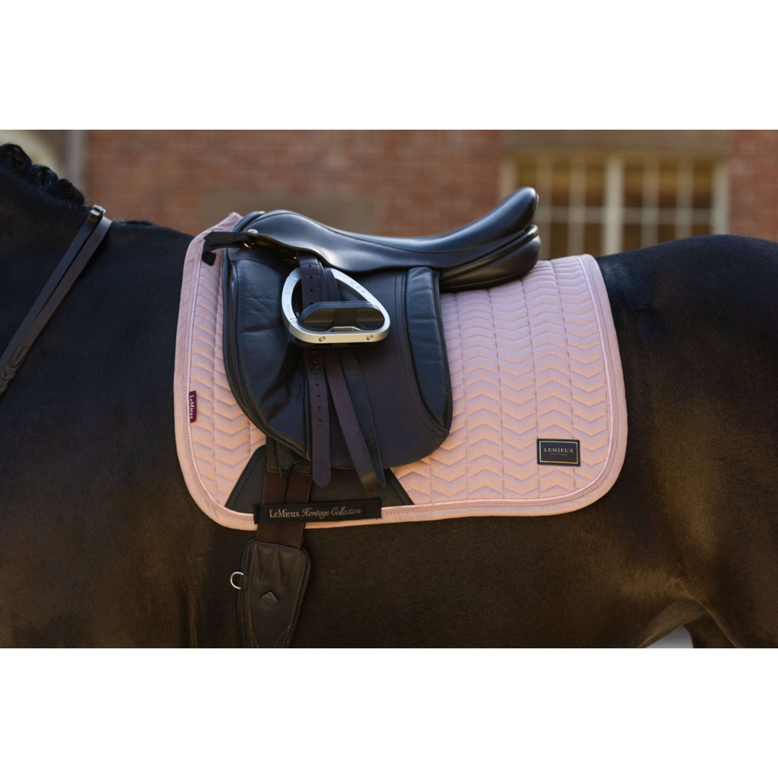 LeMieux Sottosella Heritage Herringbone Square Dressage Wild Rose