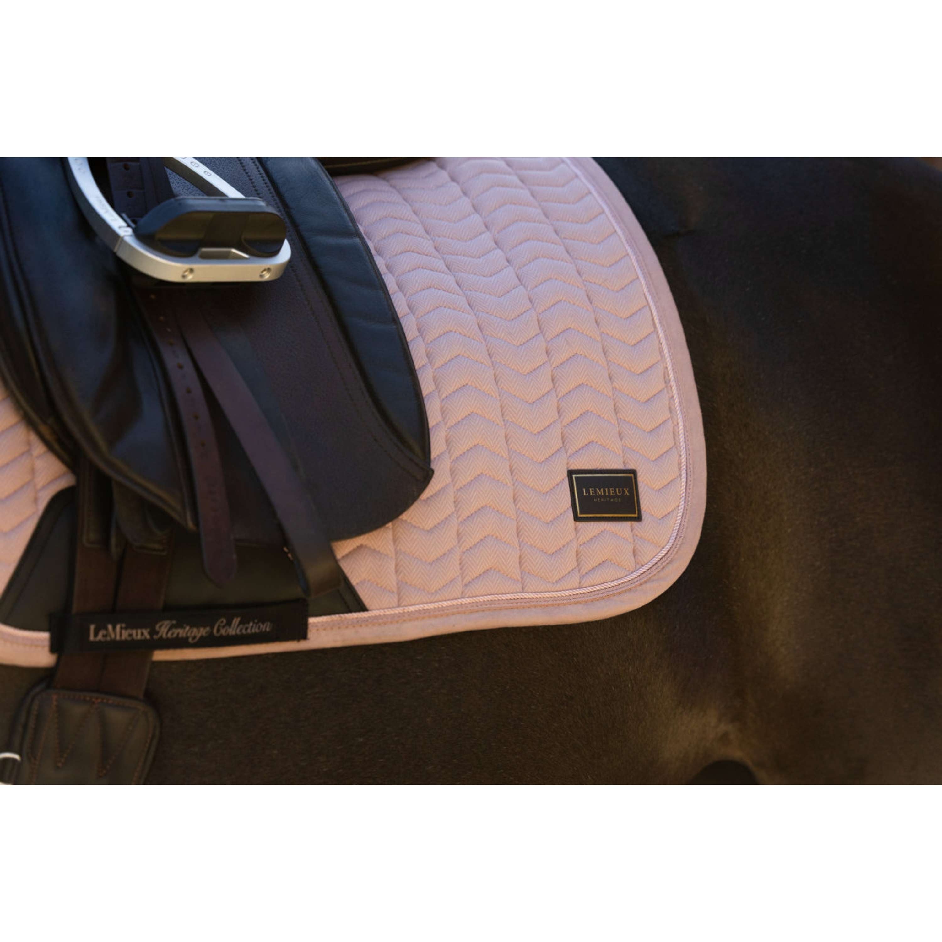 LeMieux Sottosella Heritage Herringbone Square Dressage Wild Rose