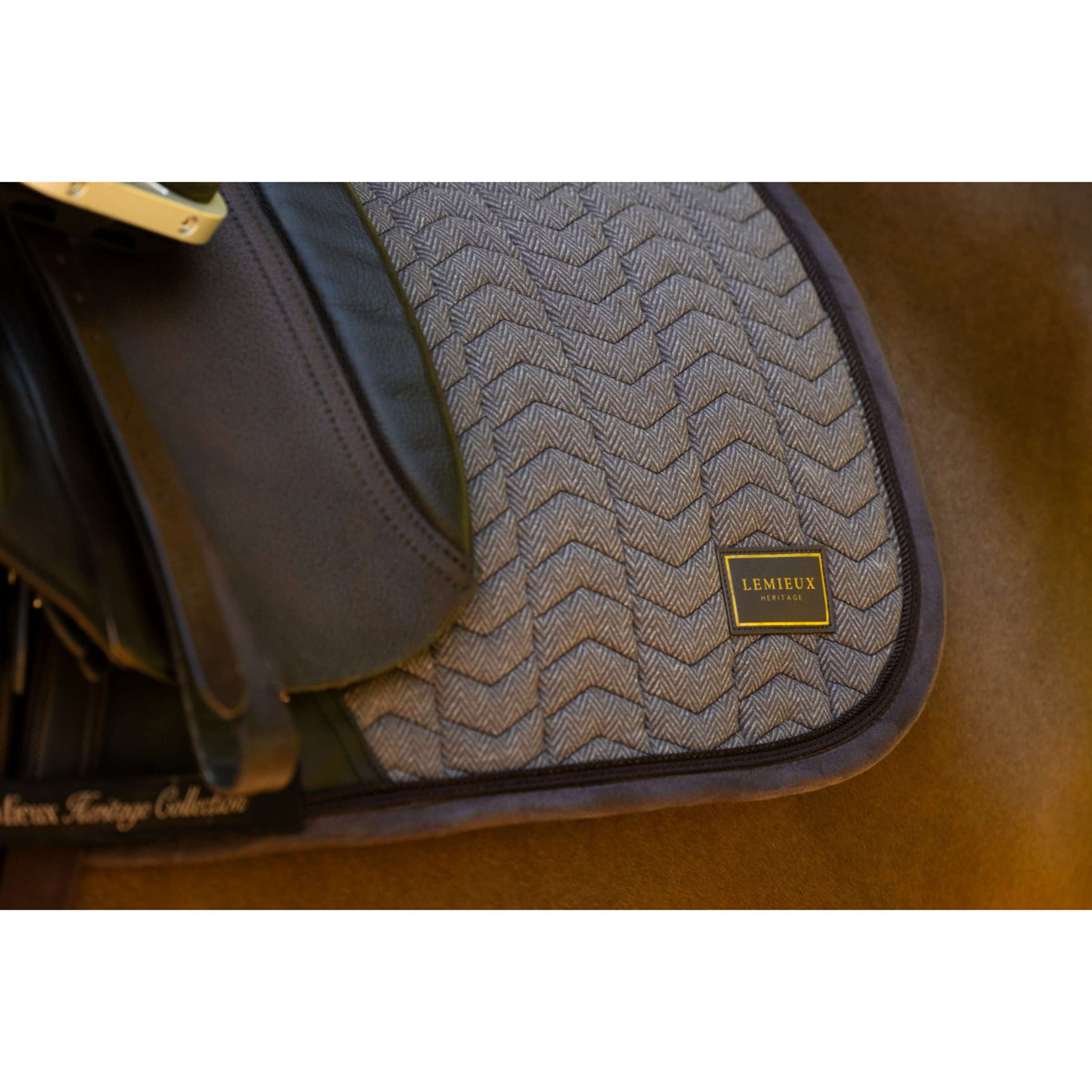 LeMieux Sottosella Heritage Herringbone Square Dressage Cocoa
