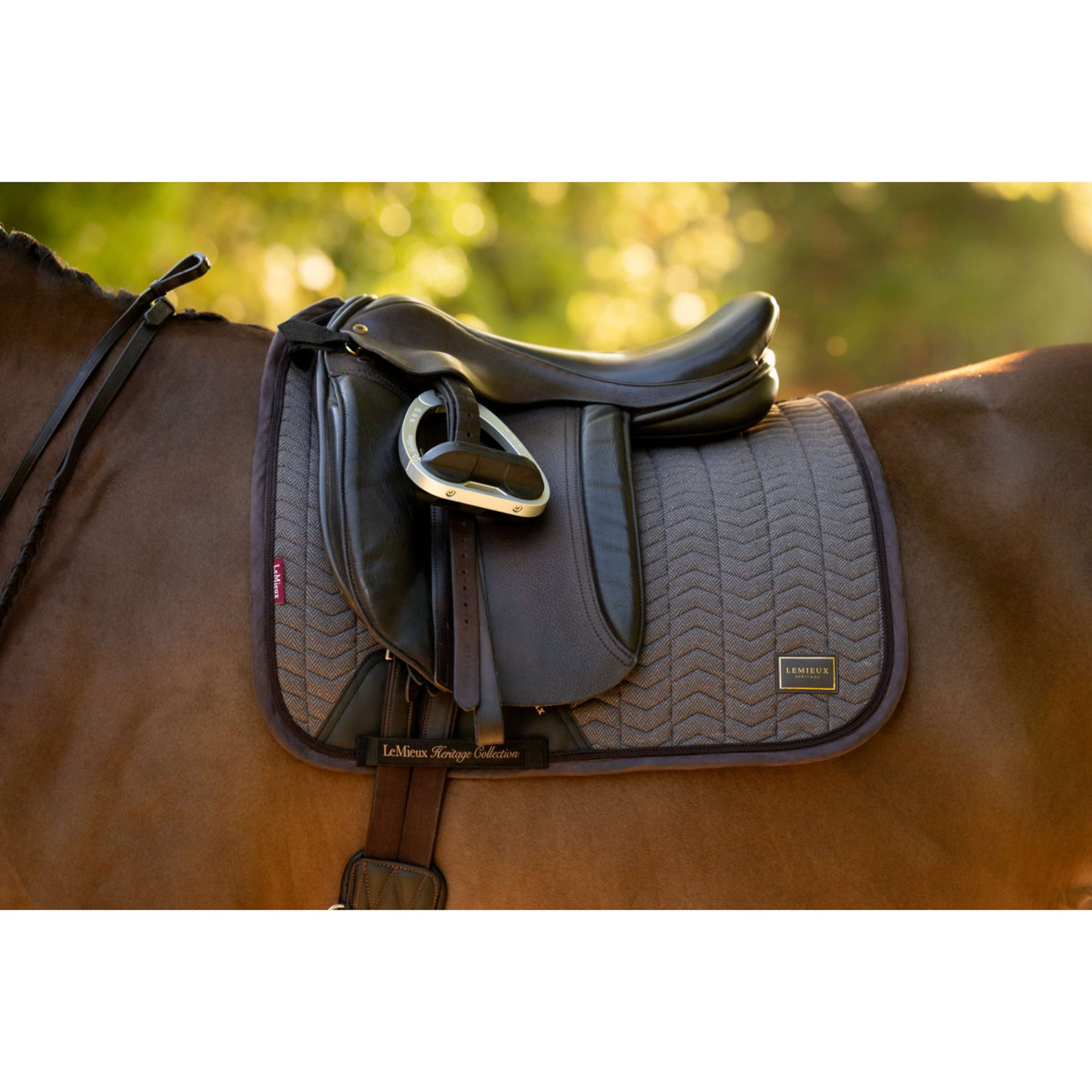 LeMieux Sottosella Heritage Herringbone Square Dressage Cocoa