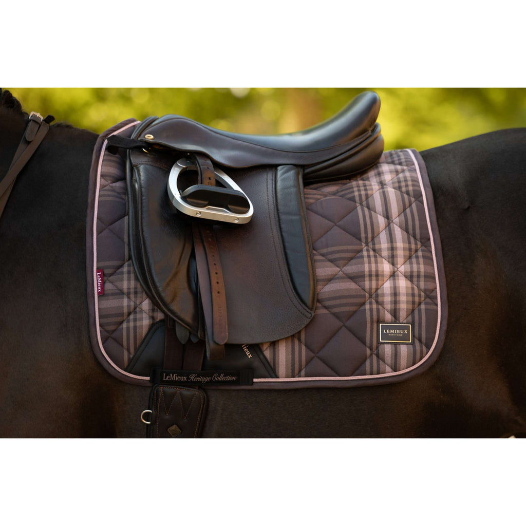 LeMieux Sottosella Heritage Check Square Dressage Cocoa