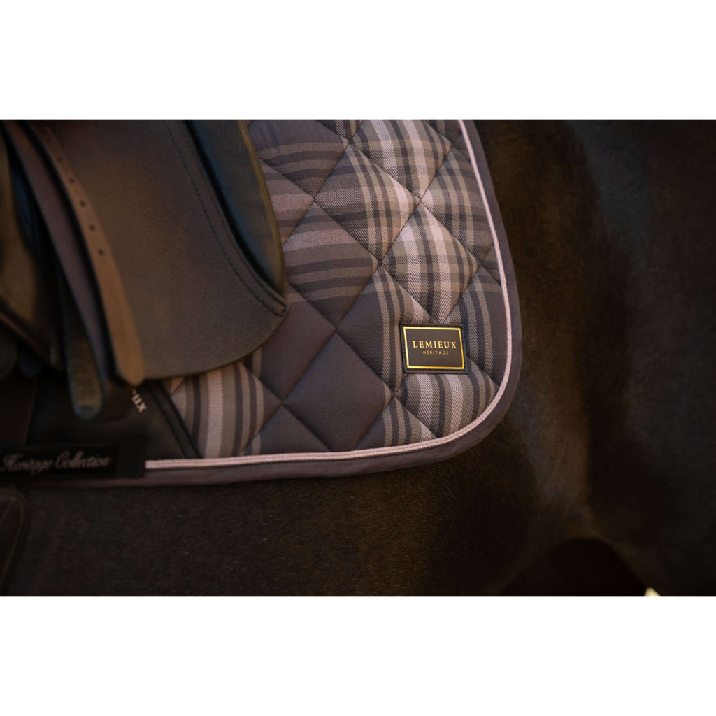LeMieux Sottosella Heritage Check Square Dressage Cocoa