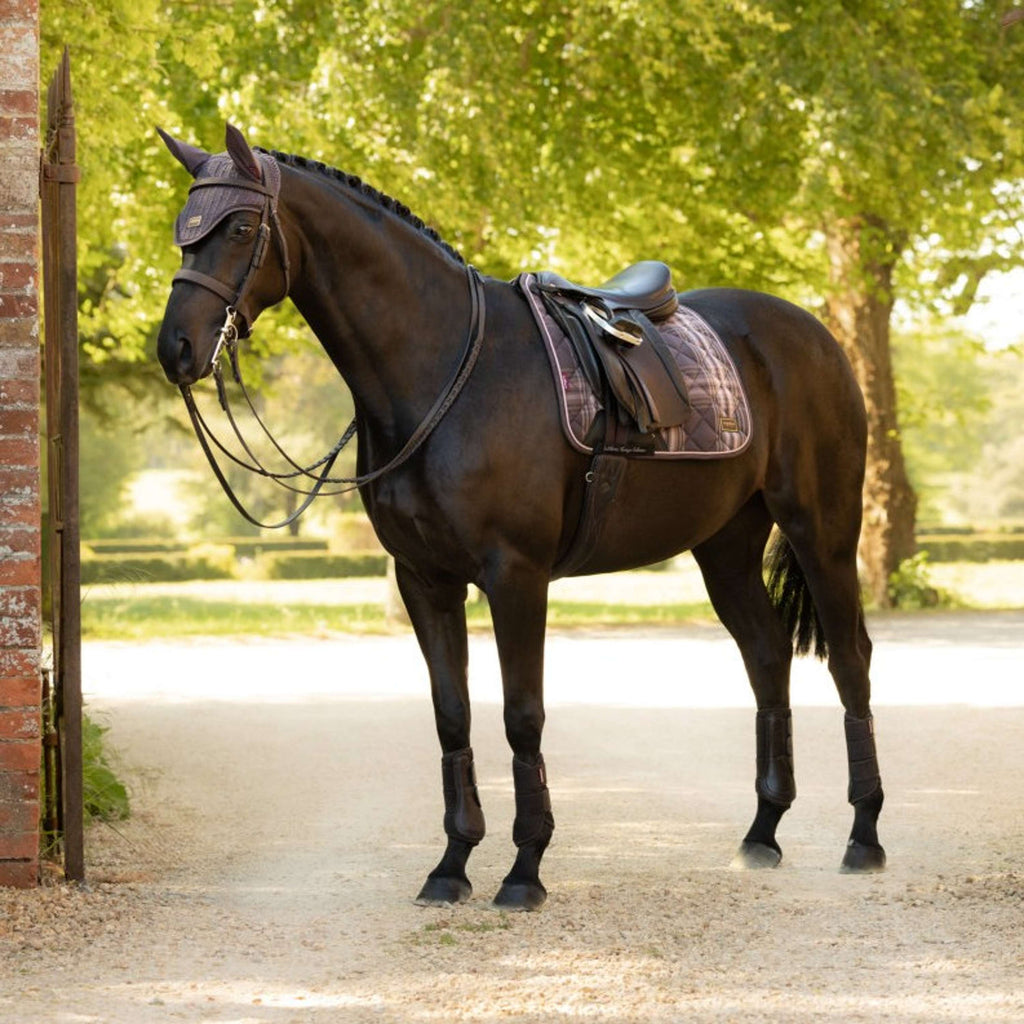 LeMieux Sottosella Heritage Check Square Dressage Cocoa