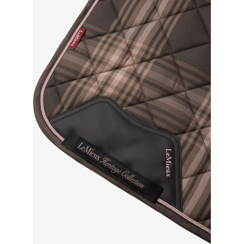 LeMieux Sottosella Heritage Check Square Dressage Cocoa