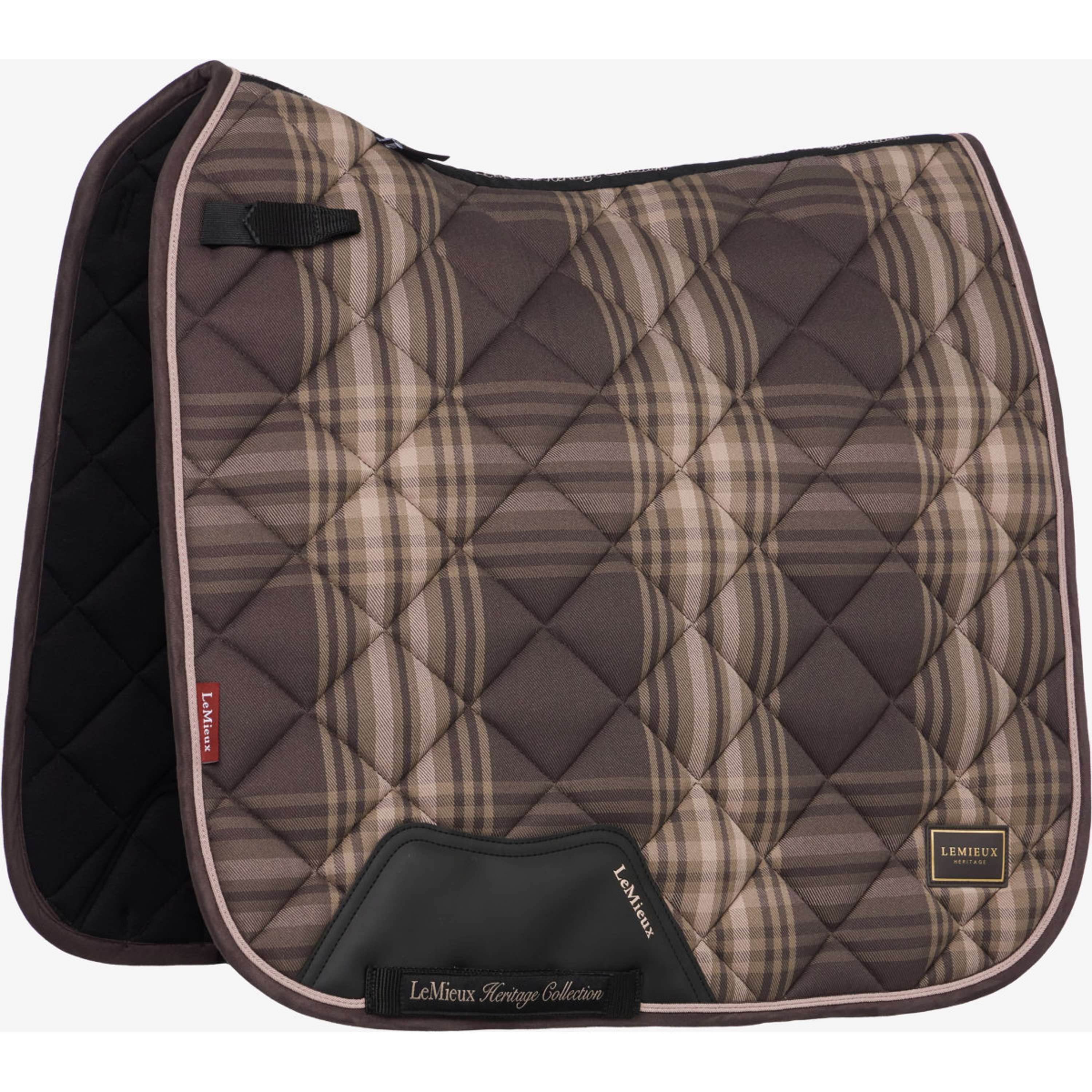 LeMieux Sottosella Heritage Check Square Dressage Cocoa