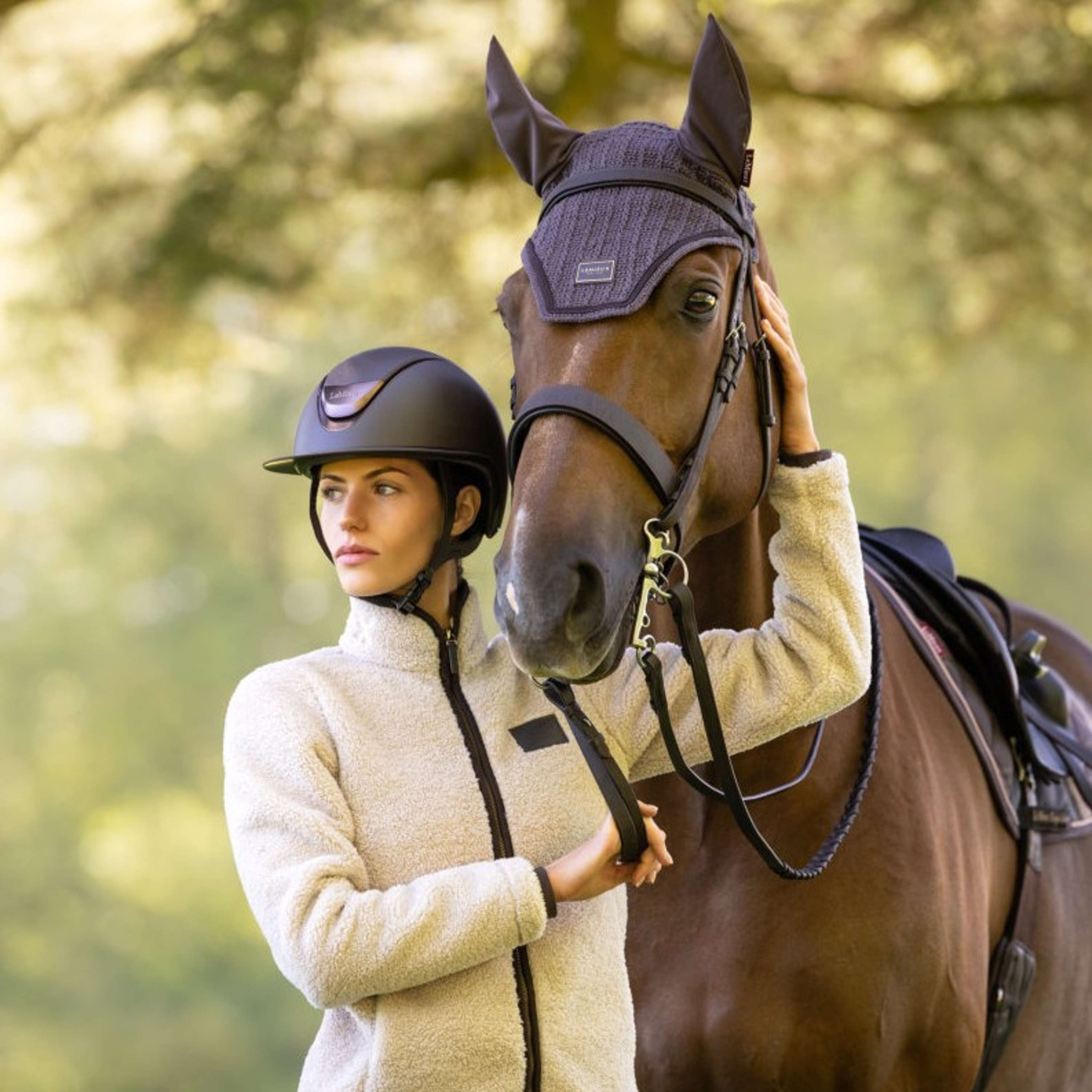 LeMieux Felpa con cappuccio e zip Heritage Borg Zip Through Calcolo
