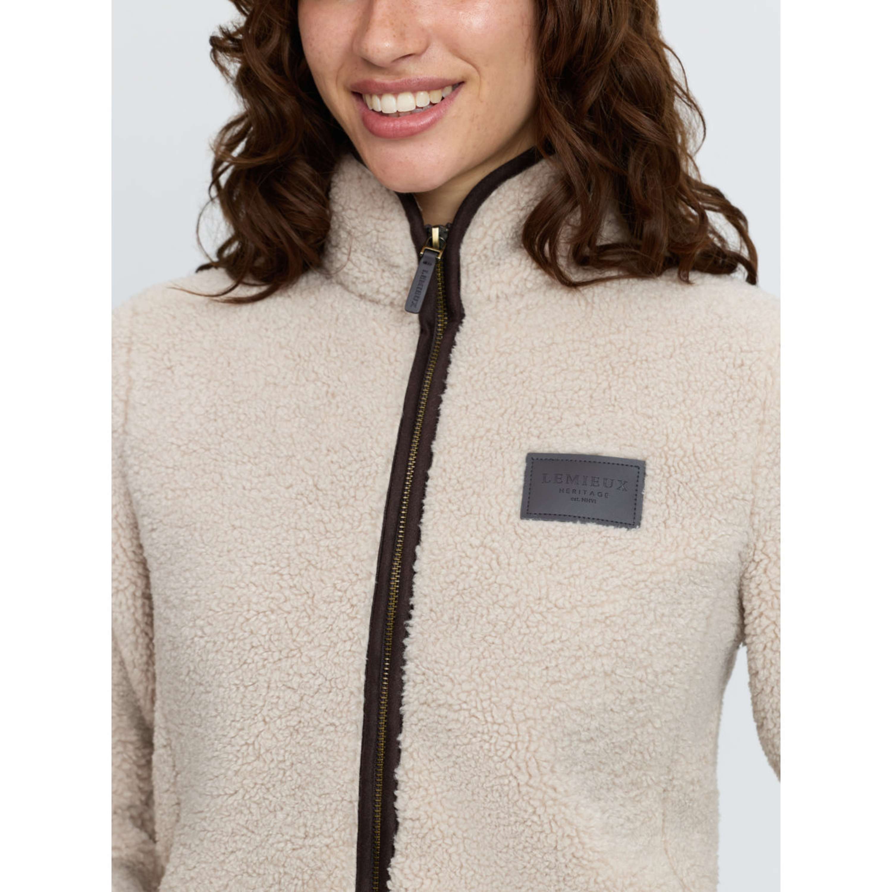 LeMieux Felpa con cappuccio e zip Heritage Borg Zip Through Calcolo