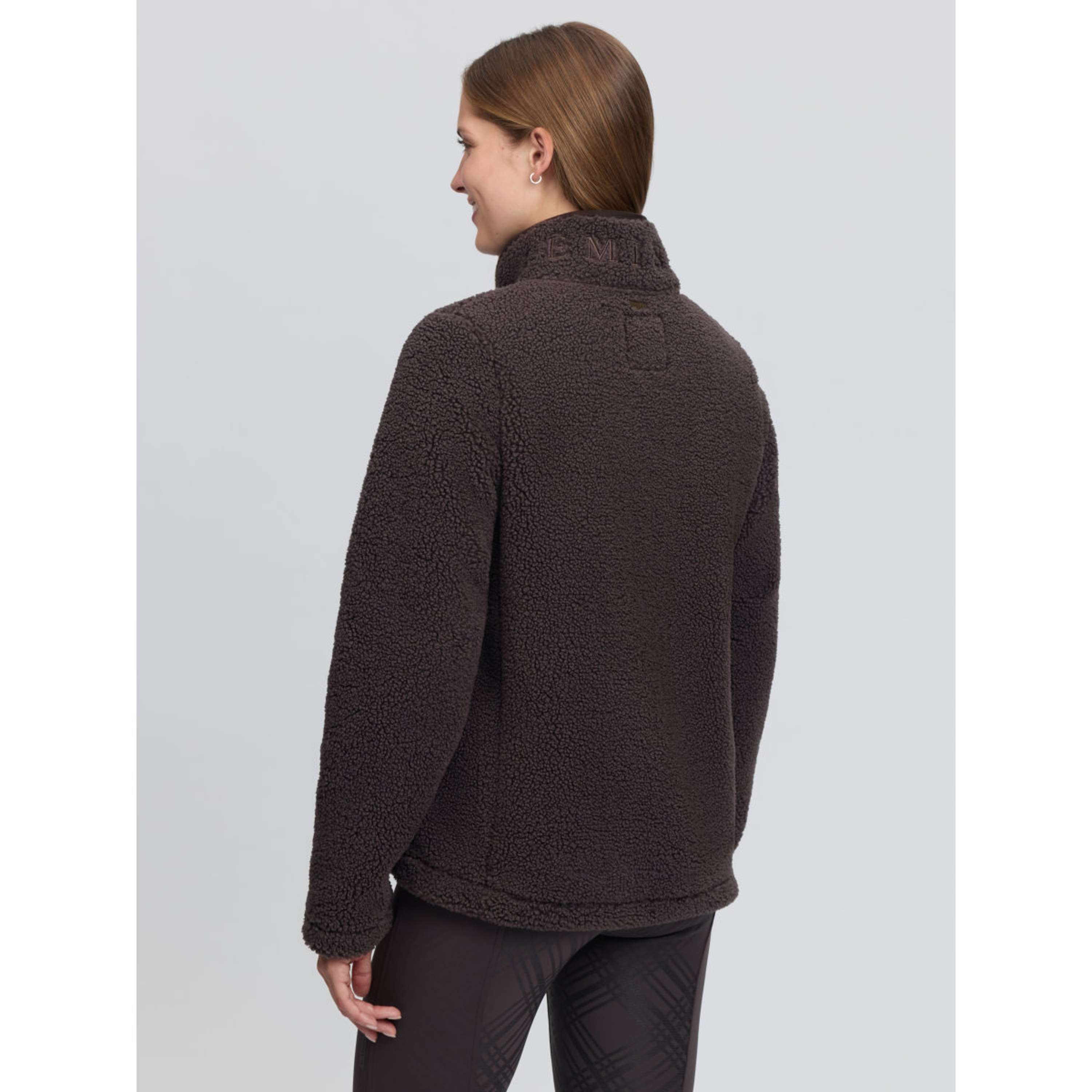 LeMieux Felpa con cappuccio e zip Heritage Borg Zip Through Cocoa