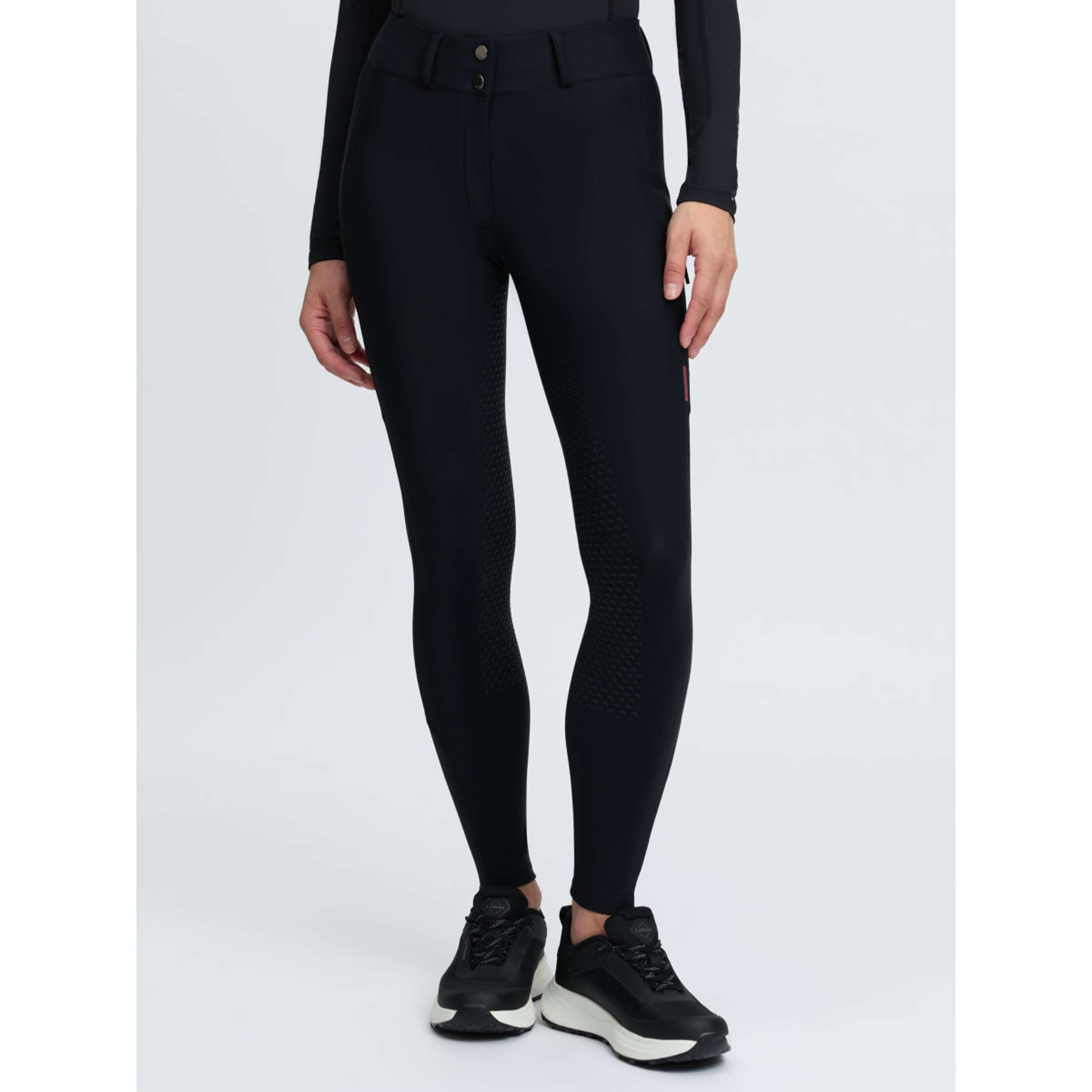 LeMieux Pantaloni da Equitazione Stormwear Presa del ginocchio Nero