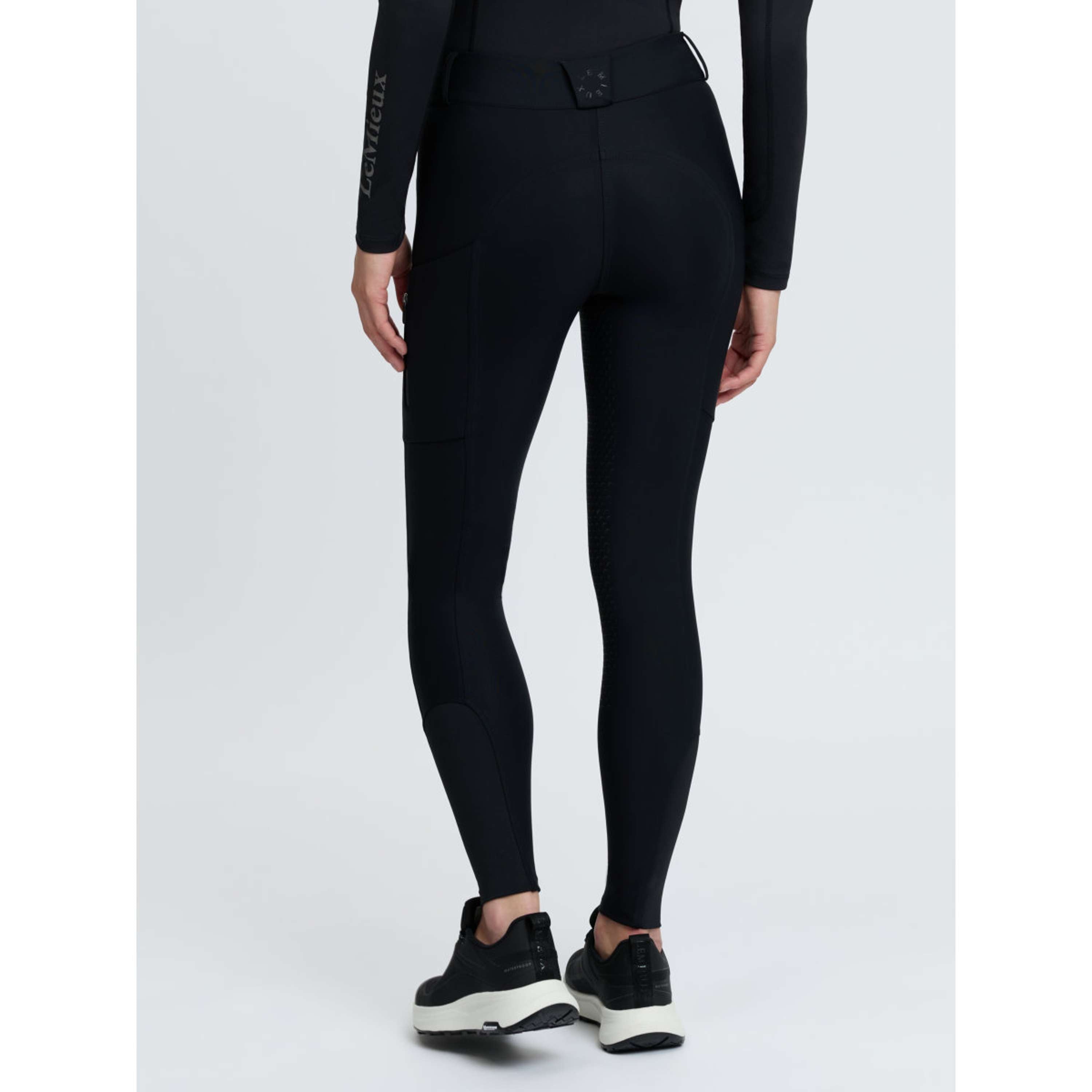 LeMieux Pantaloni da Equitazione Stormwear Presa del ginocchio Nero