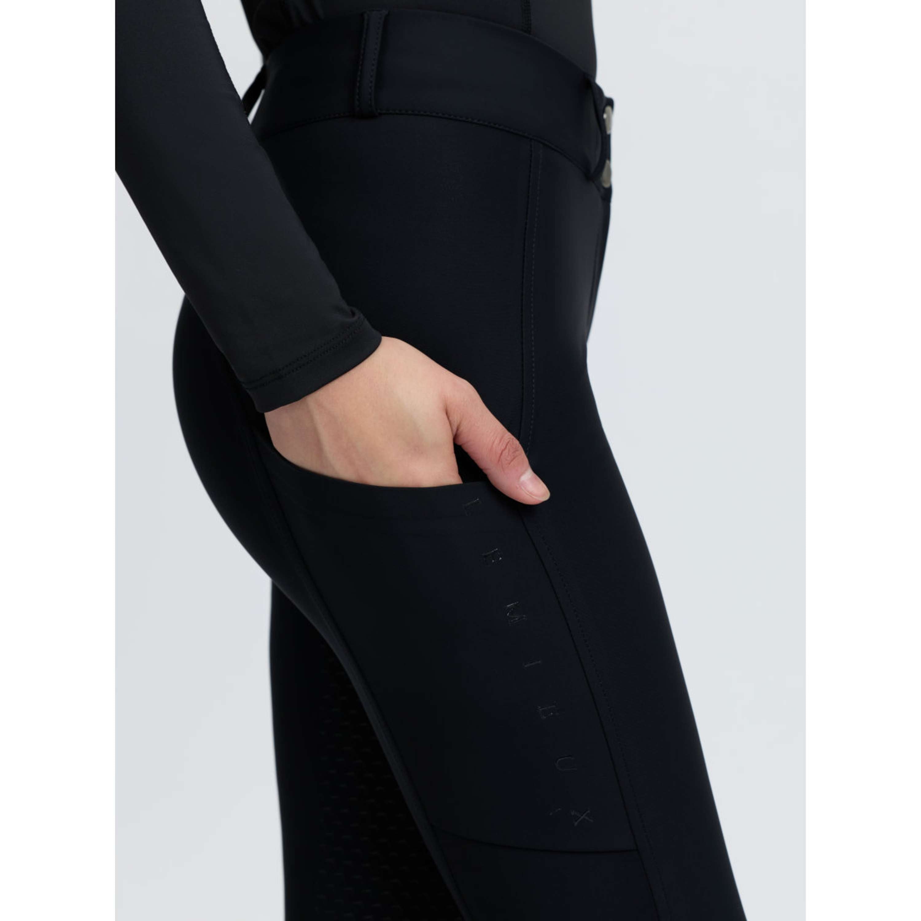 LeMieux Pantaloni da Equitazione Stormwear Presa del ginocchio Nero