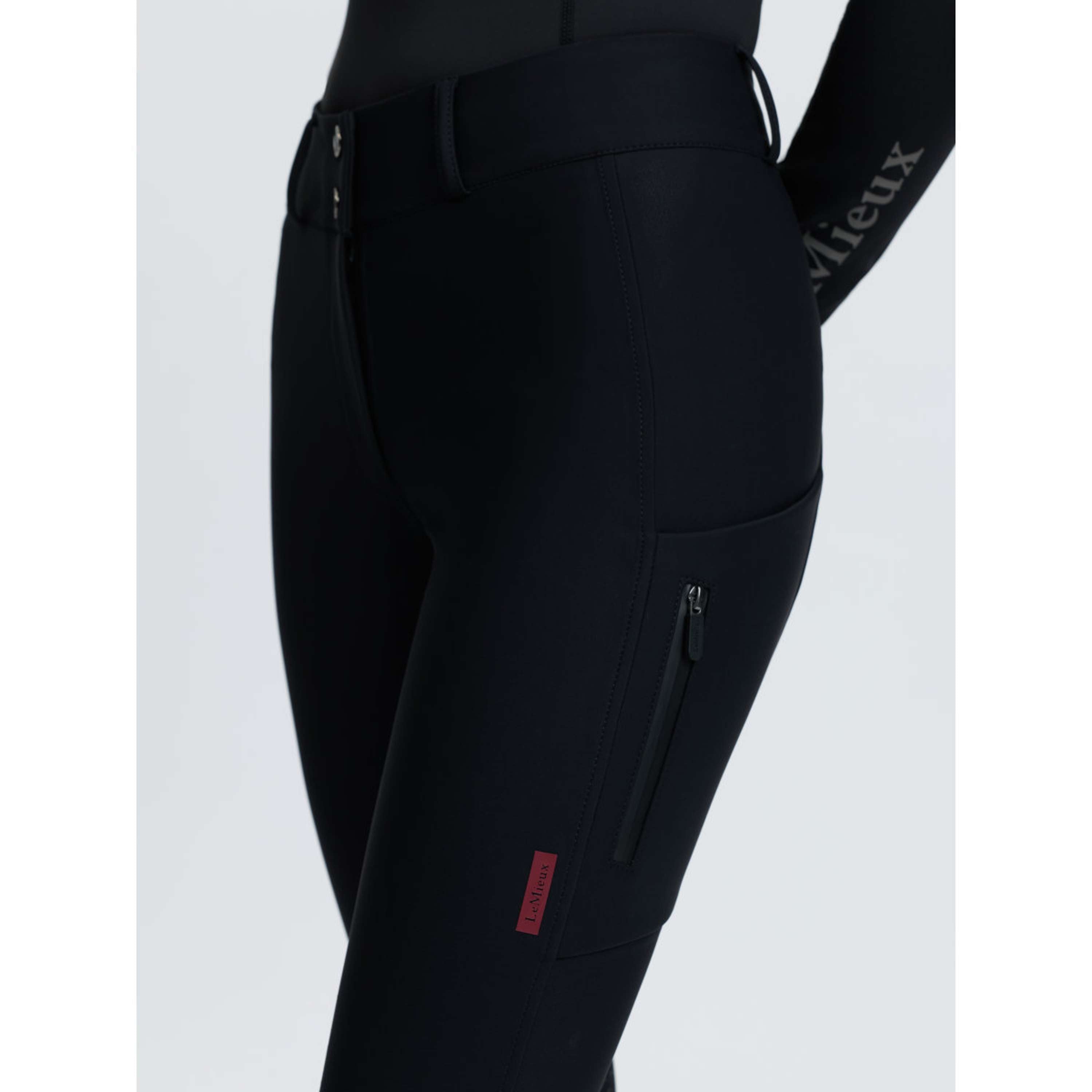 LeMieux Pantaloni da Equitazione Stormwear Presa del ginocchio Nero