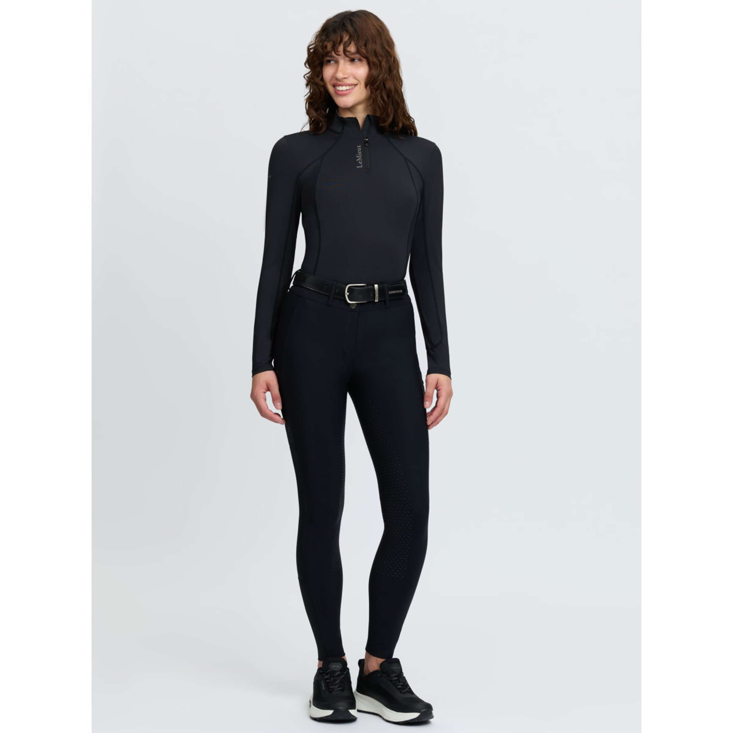 LeMieux Pantaloni da Equitazione Stormwear Presa del ginocchio Nero