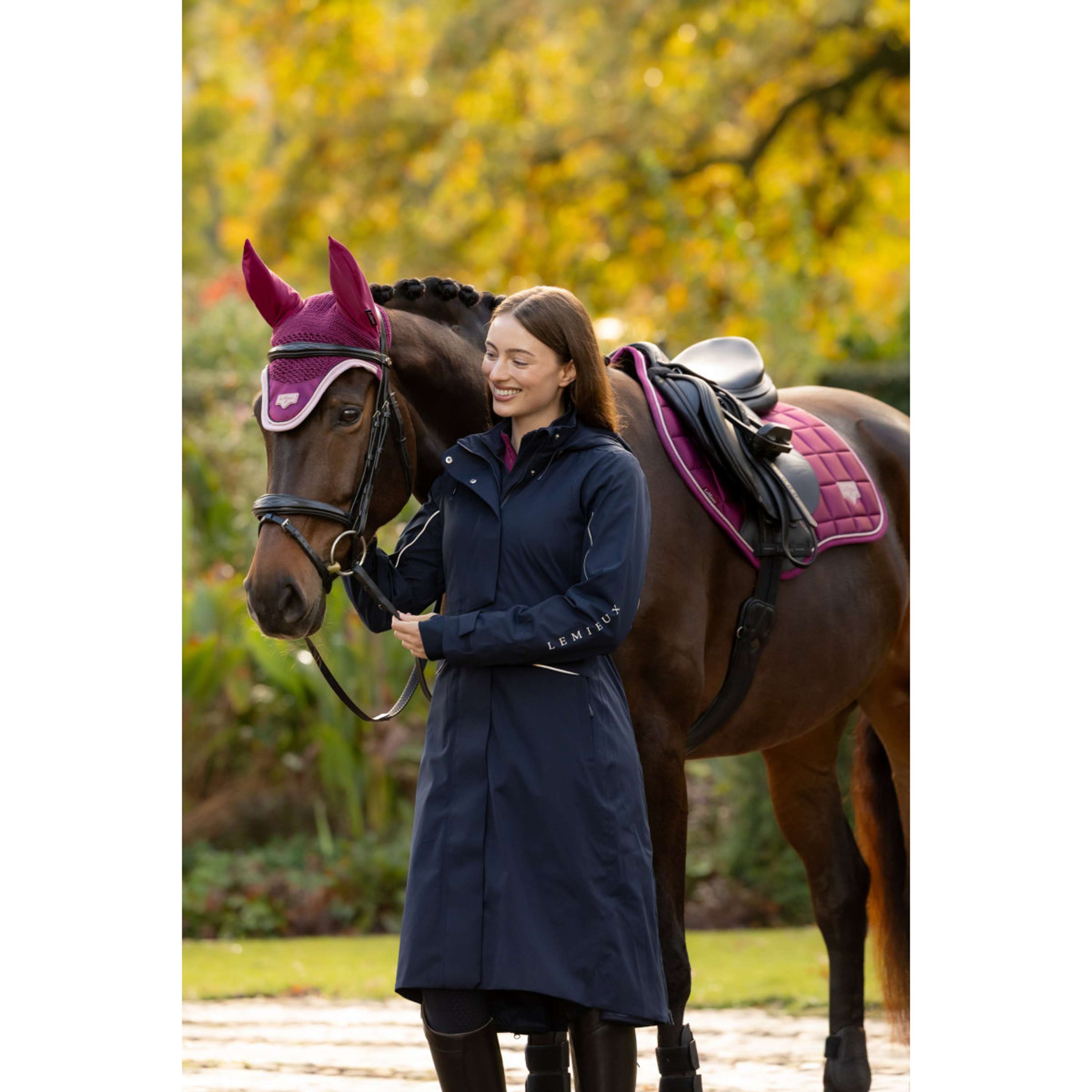 LeMieux Cappotto Lungo Stormwear Performance Riding Navy