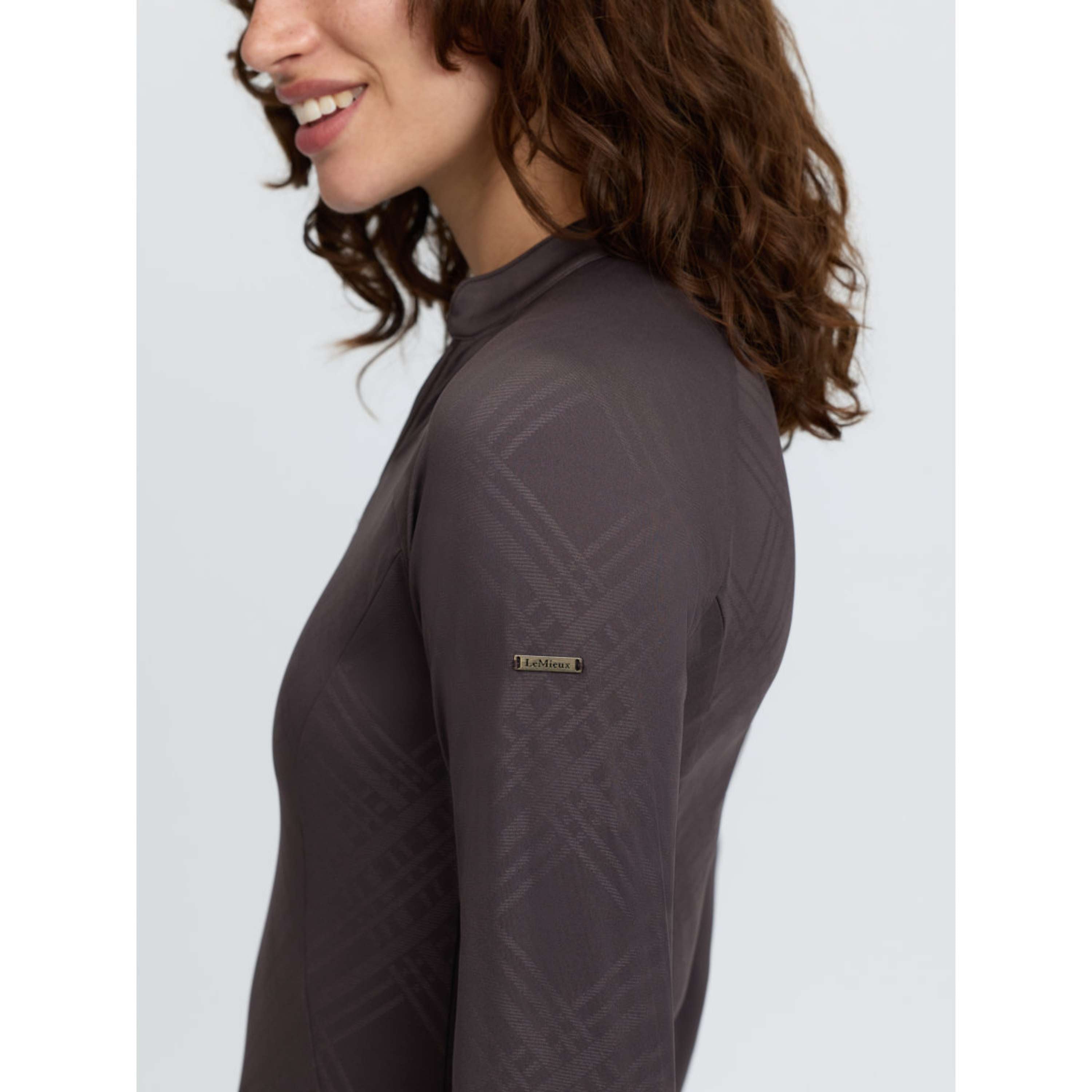 LeMieux Strato di base Heritage Check Maniche Lunghe Cocoa