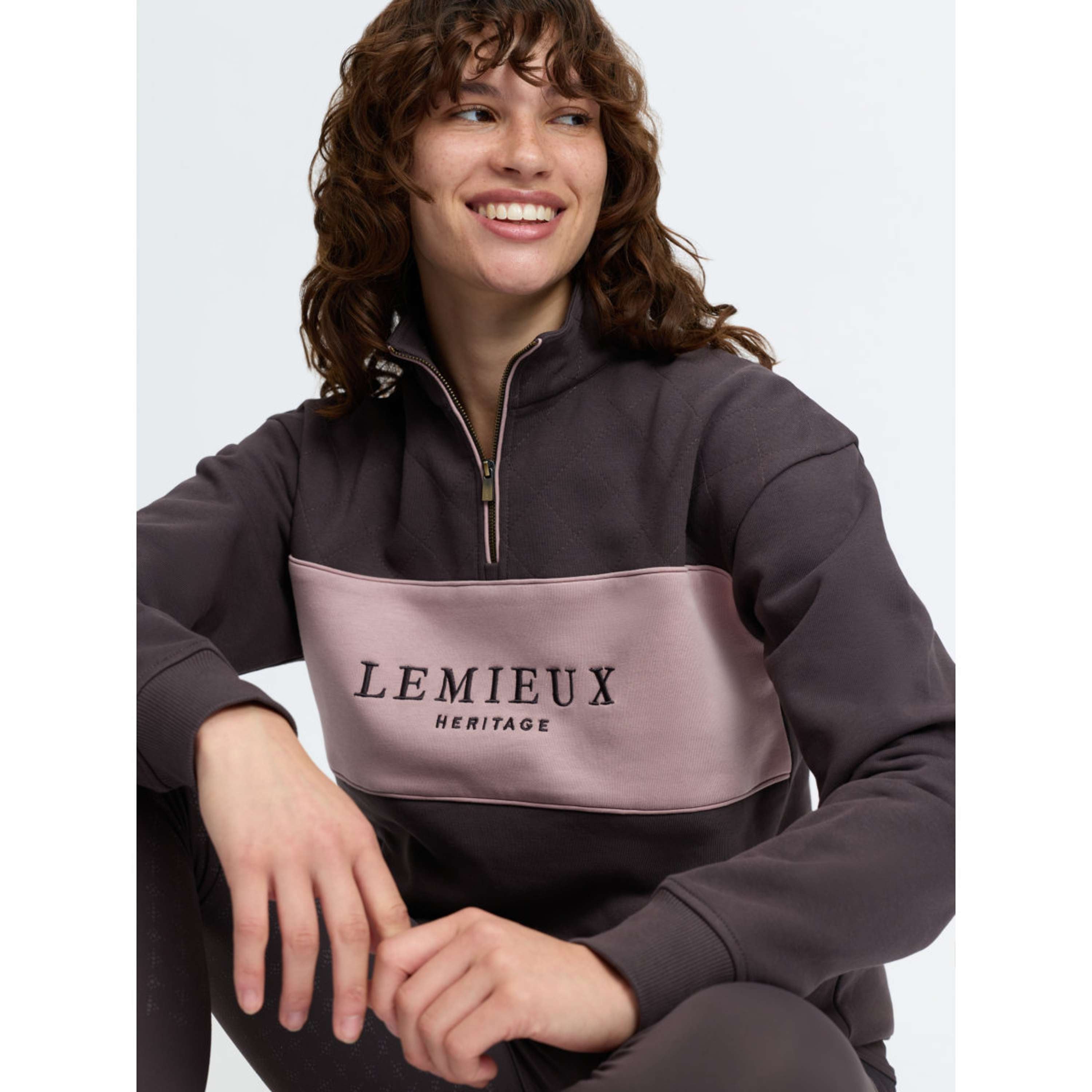 LeMieux Maglione Heritage Quarter Zip Cocoa