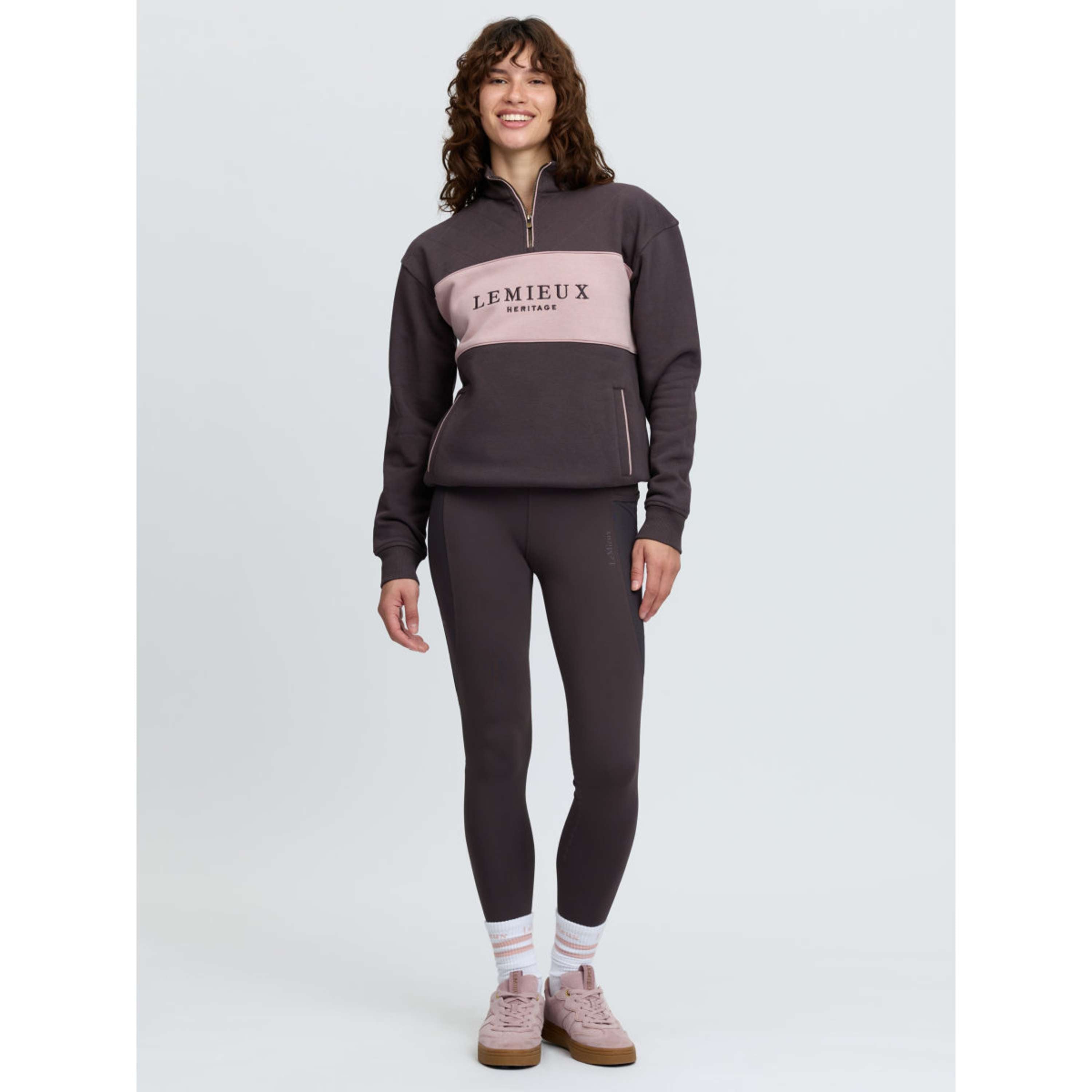 LeMieux Maglione Heritage Quarter Zip Cocoa