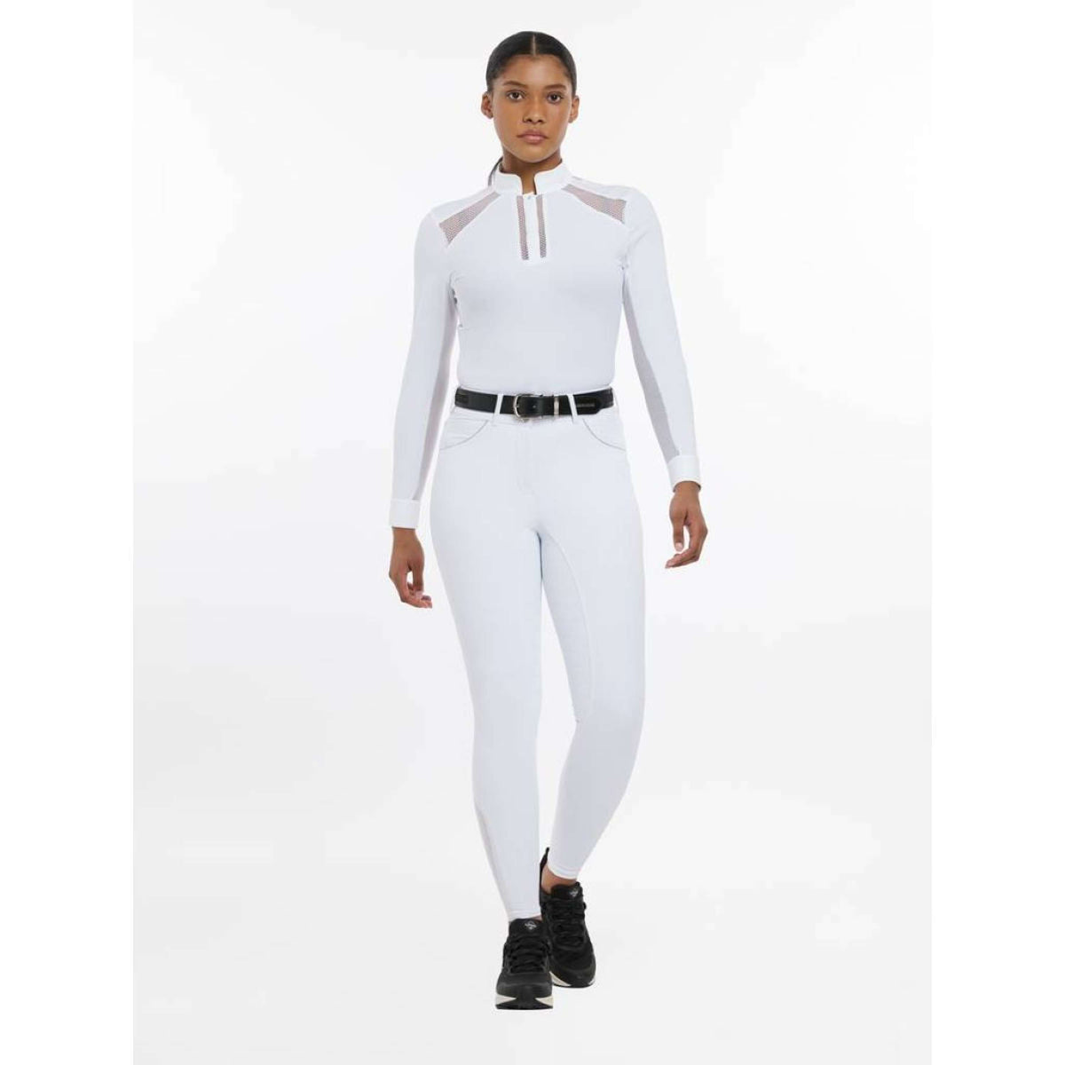 LeMieux Pantaloni da equitazione Victoria con grip in silicone Bianco