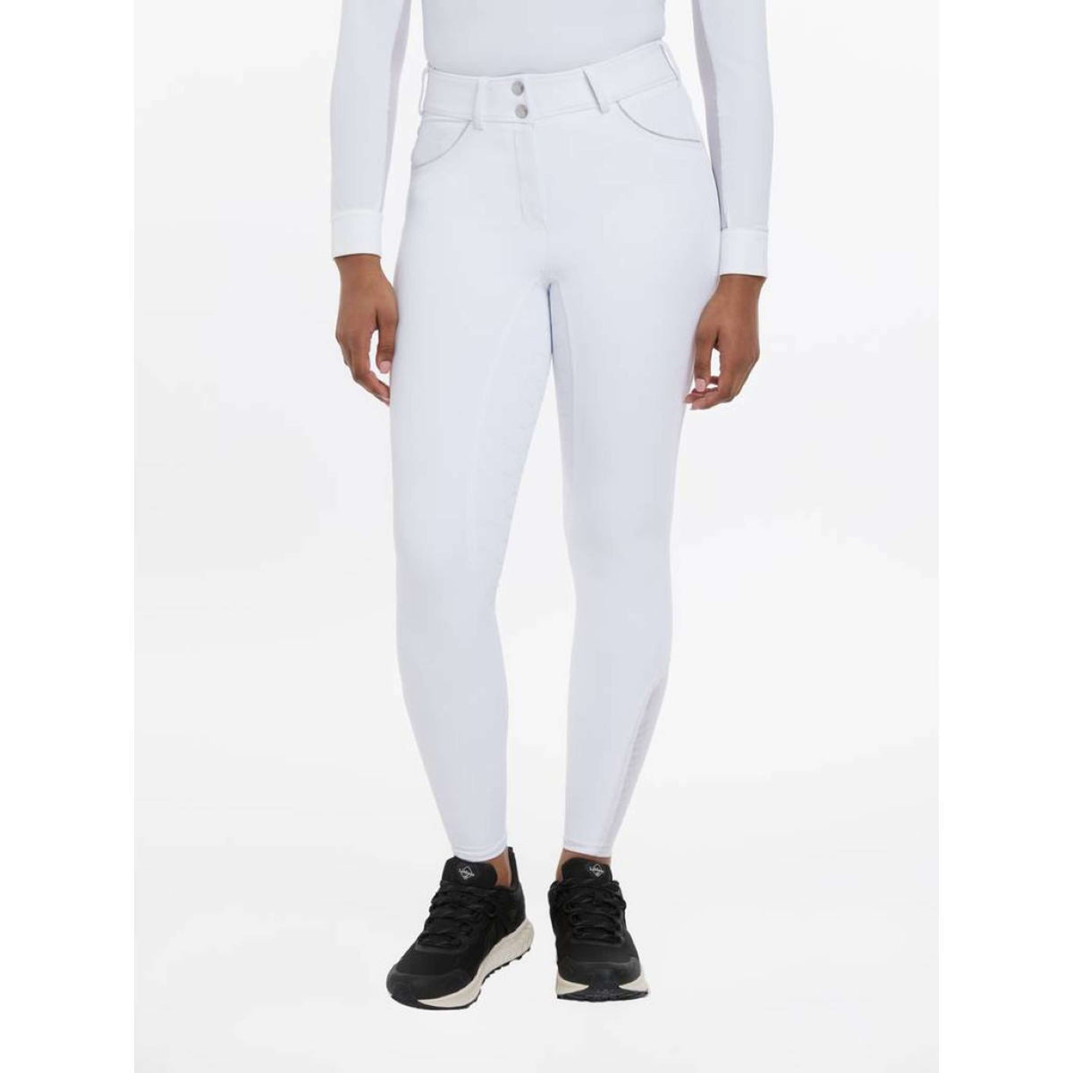 LeMieux Pantaloni da equitazione Victoria con grip in silicone Bianco