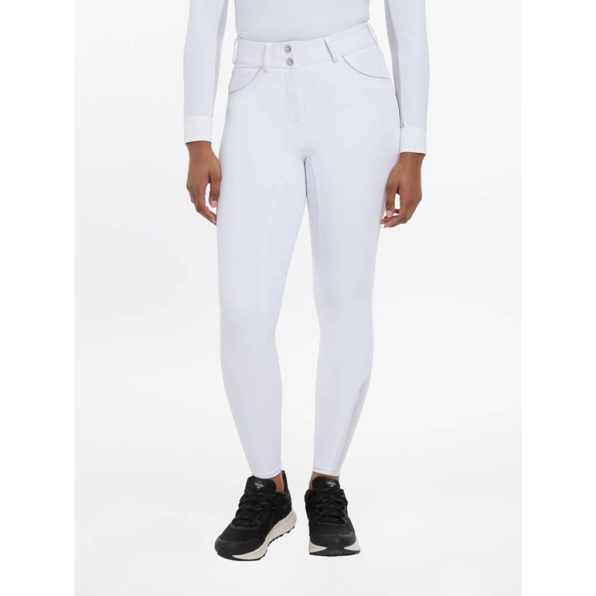 LeMieux Pantaloni da equitazione Victoria con grip in silicone Bianco