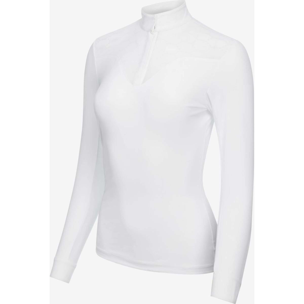LeMieux Maglietta da Competizione Emily Maniche Lunghe Bianco