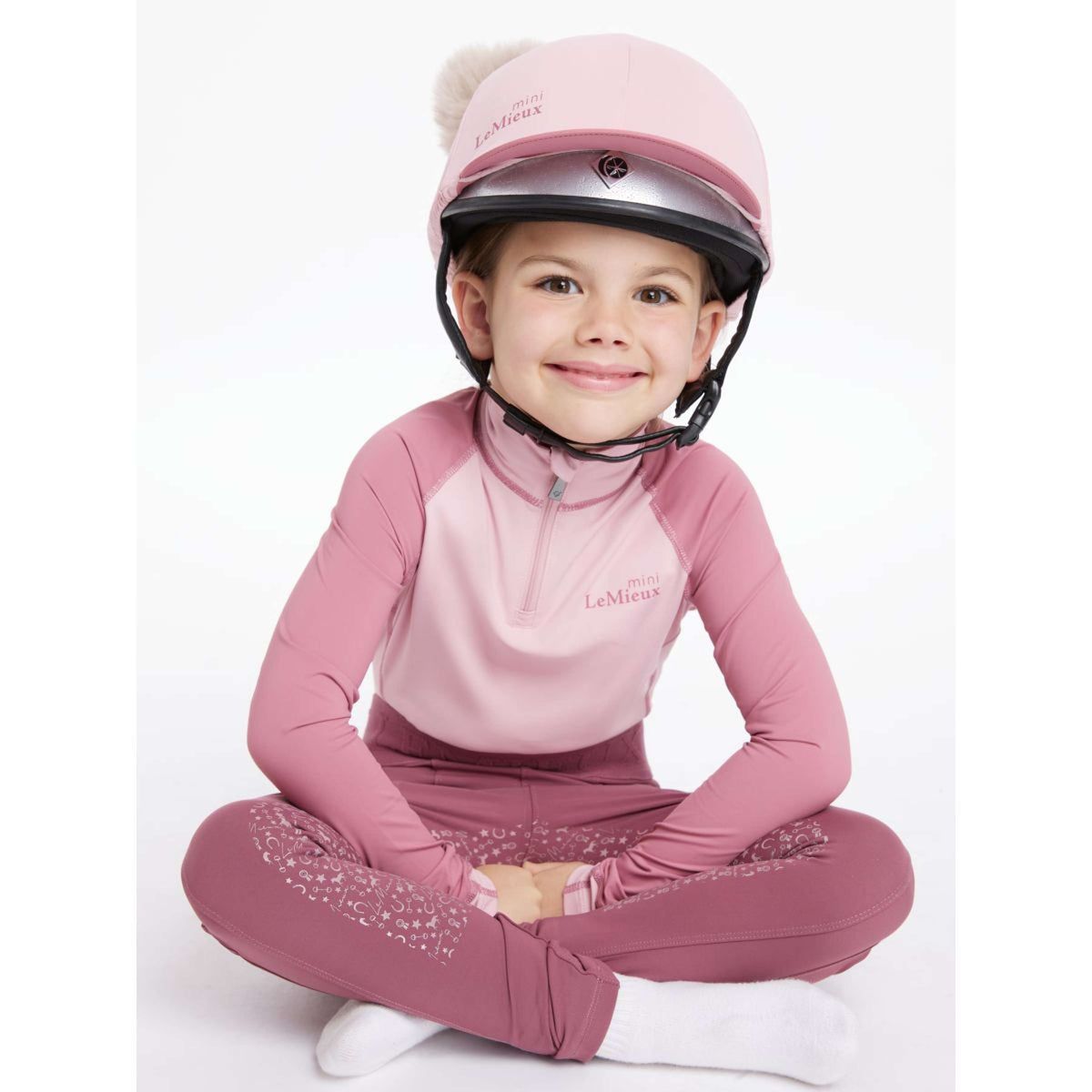 LeMieux CappelloSeta Double Pom Bambini Fiore