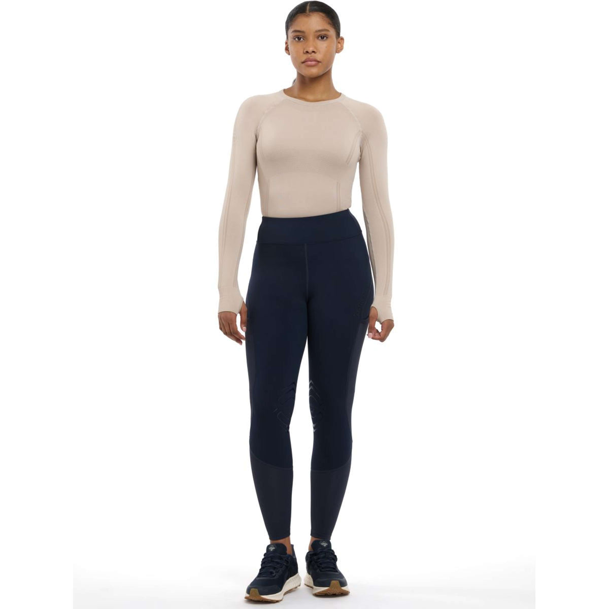 LeMieux Leggings da Equitazione Lydia Mesh Navy