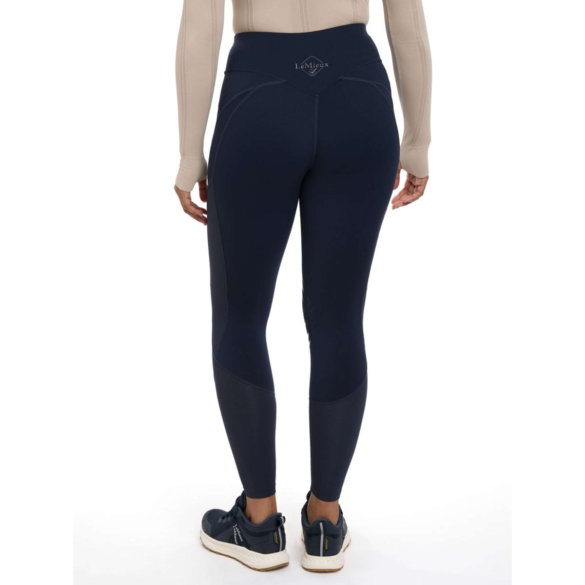 LeMieux Leggings da Equitazione Lydia Mesh Navy