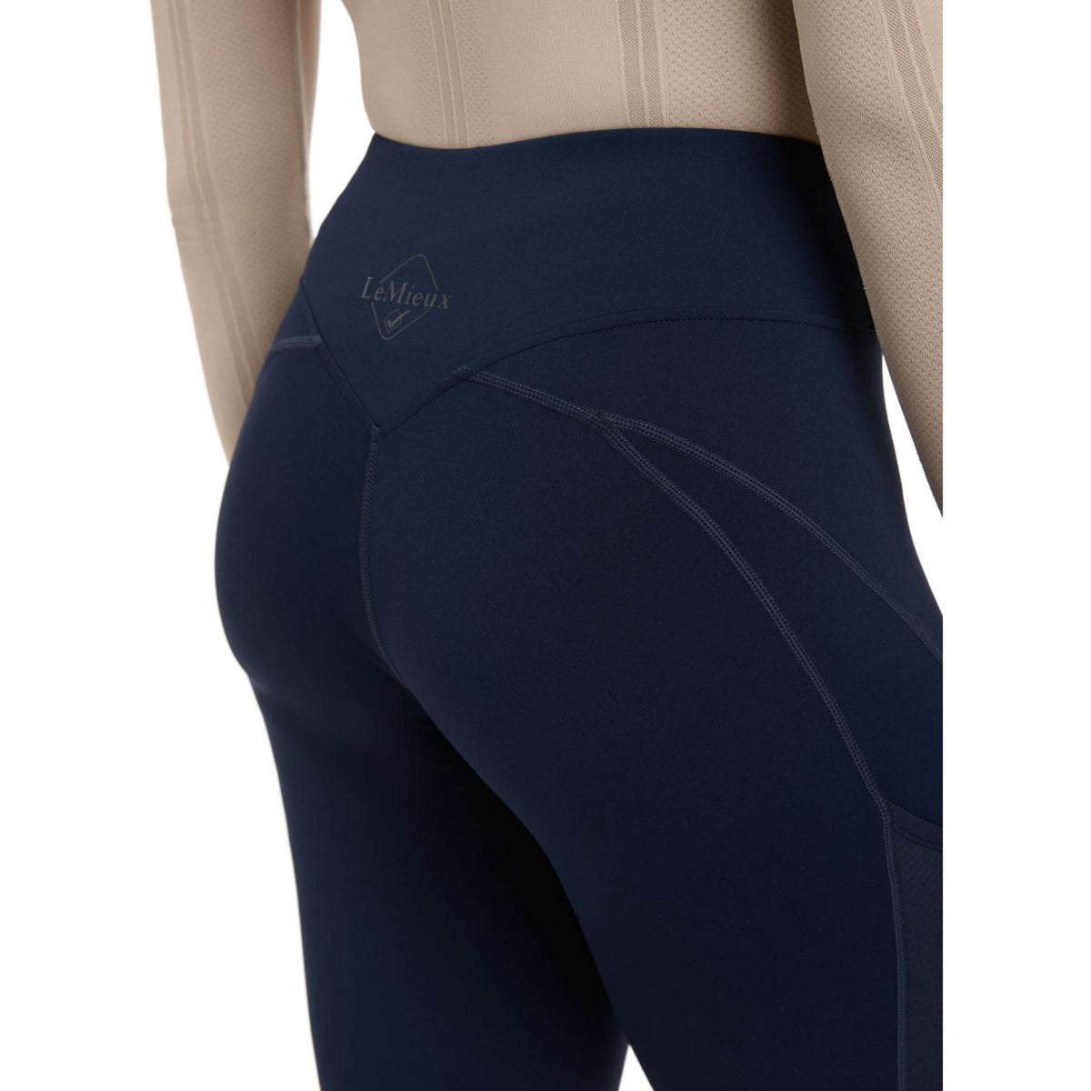 LeMieux Leggings da Equitazione Lydia Mesh Navy