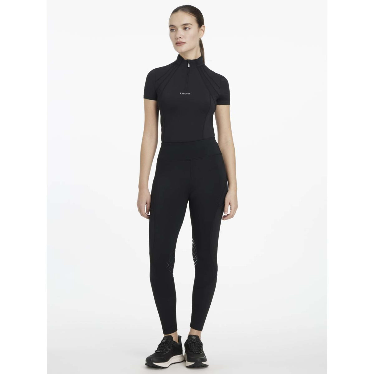 LeMieux Leggings da Equitazione Lydia Mesh Nero