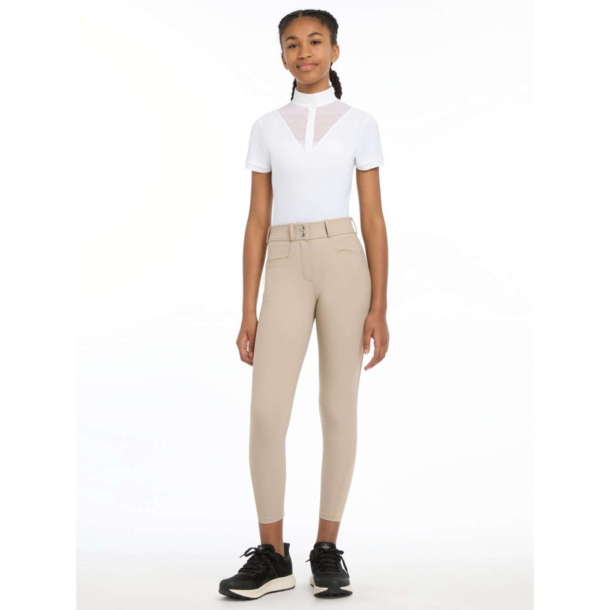 LeMieux Calzoni Izzy Kids Full Grip Almond