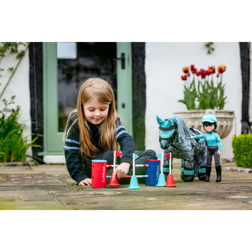 LeMieux Toy Pony Course Builder Set Rosso/Blu
