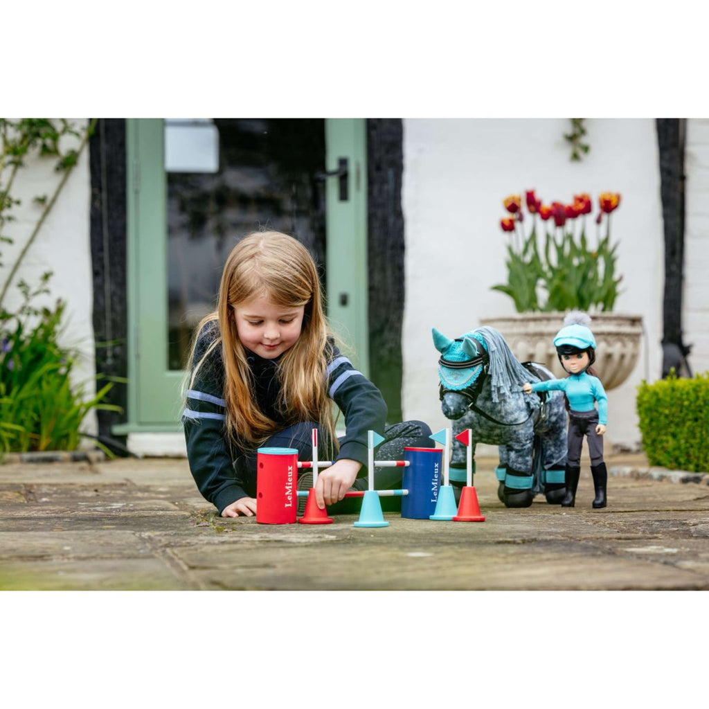 LeMieux Toy Pony Course Builder Set Rosso/Blu