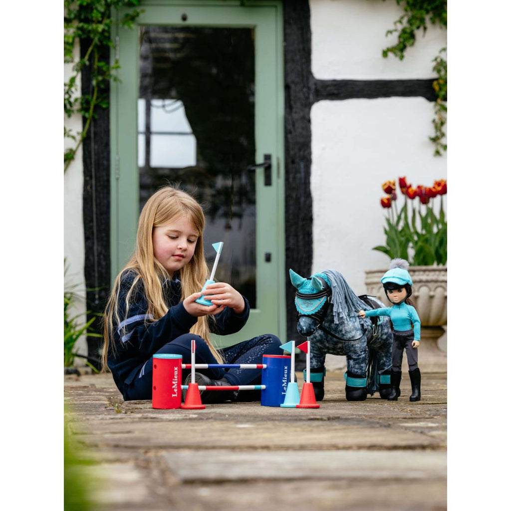 LeMieux Toy Pony Course Builder Set Rosso/Blu