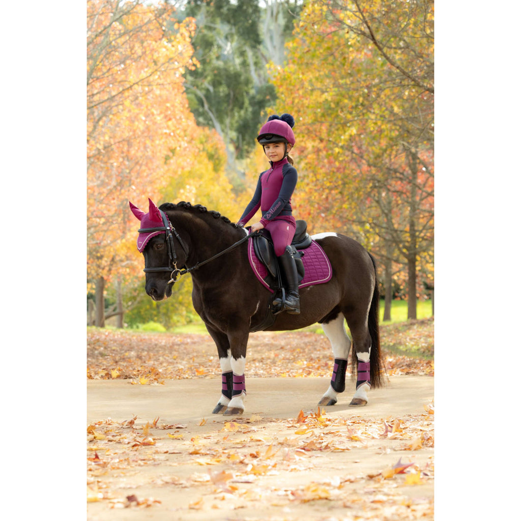 LeMieux Sottosella Suede Close Contact Square Saltando Blackberry