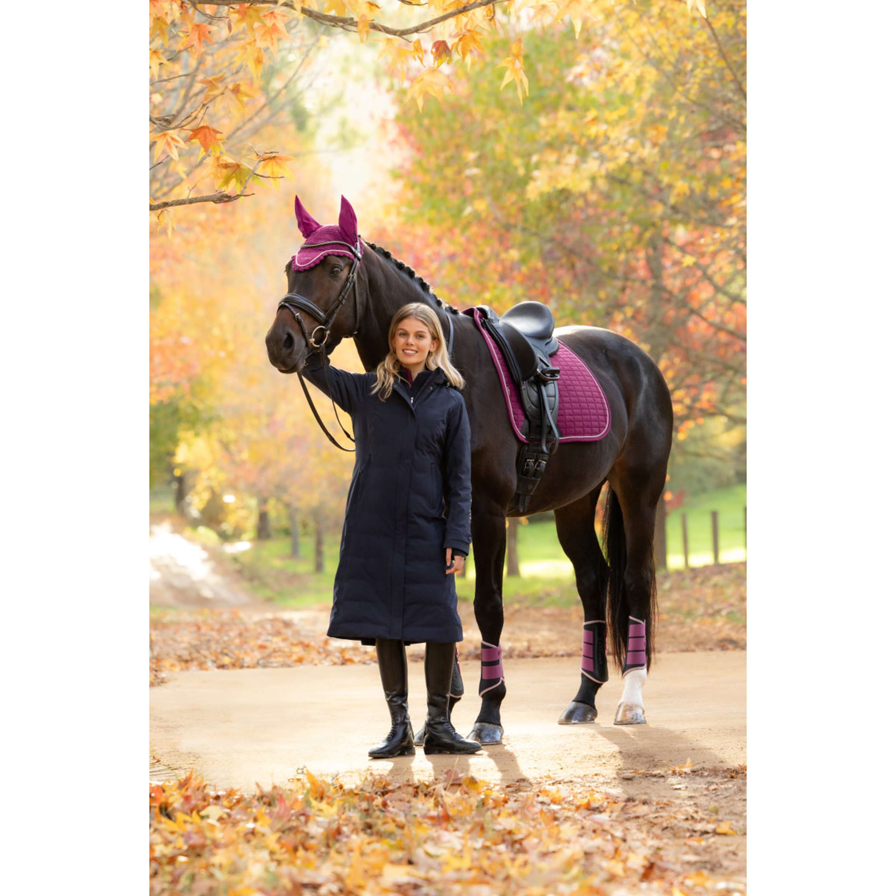 LeMieux Sottosella Suede Square Dressage Blackberry