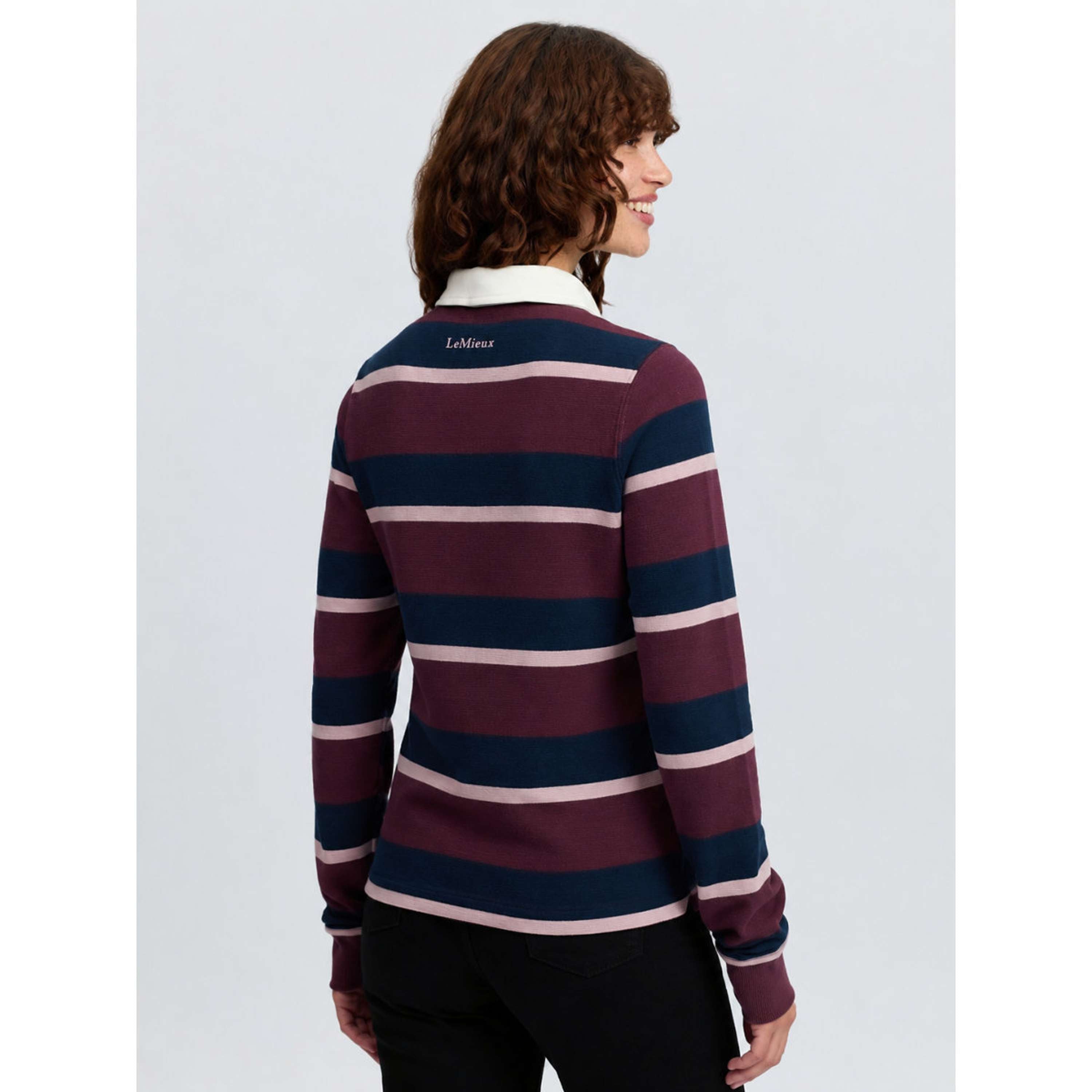 LeMieux Maglia Sloane Stripe Rugby Bramble