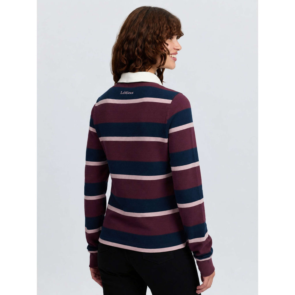 LeMieux Maglia Sloane Stripe Rugby Bramble