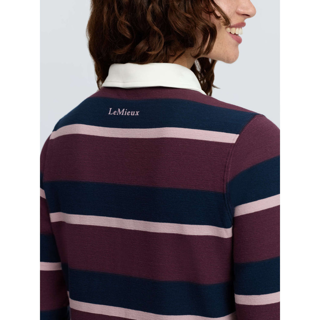 LeMieux Maglia Sloane Stripe Rugby Bramble