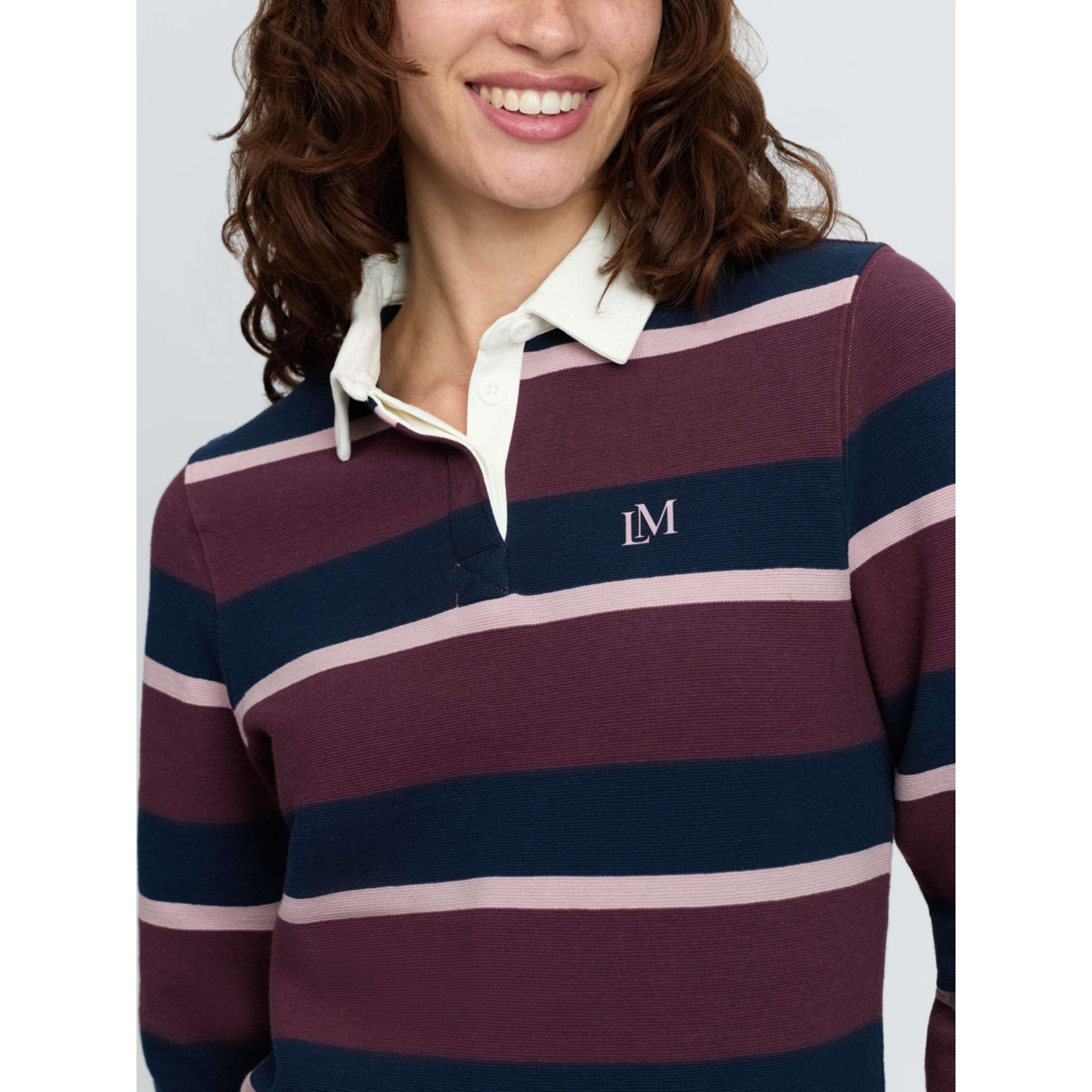 LeMieux Maglia Sloane Stripe Rugby Bramble