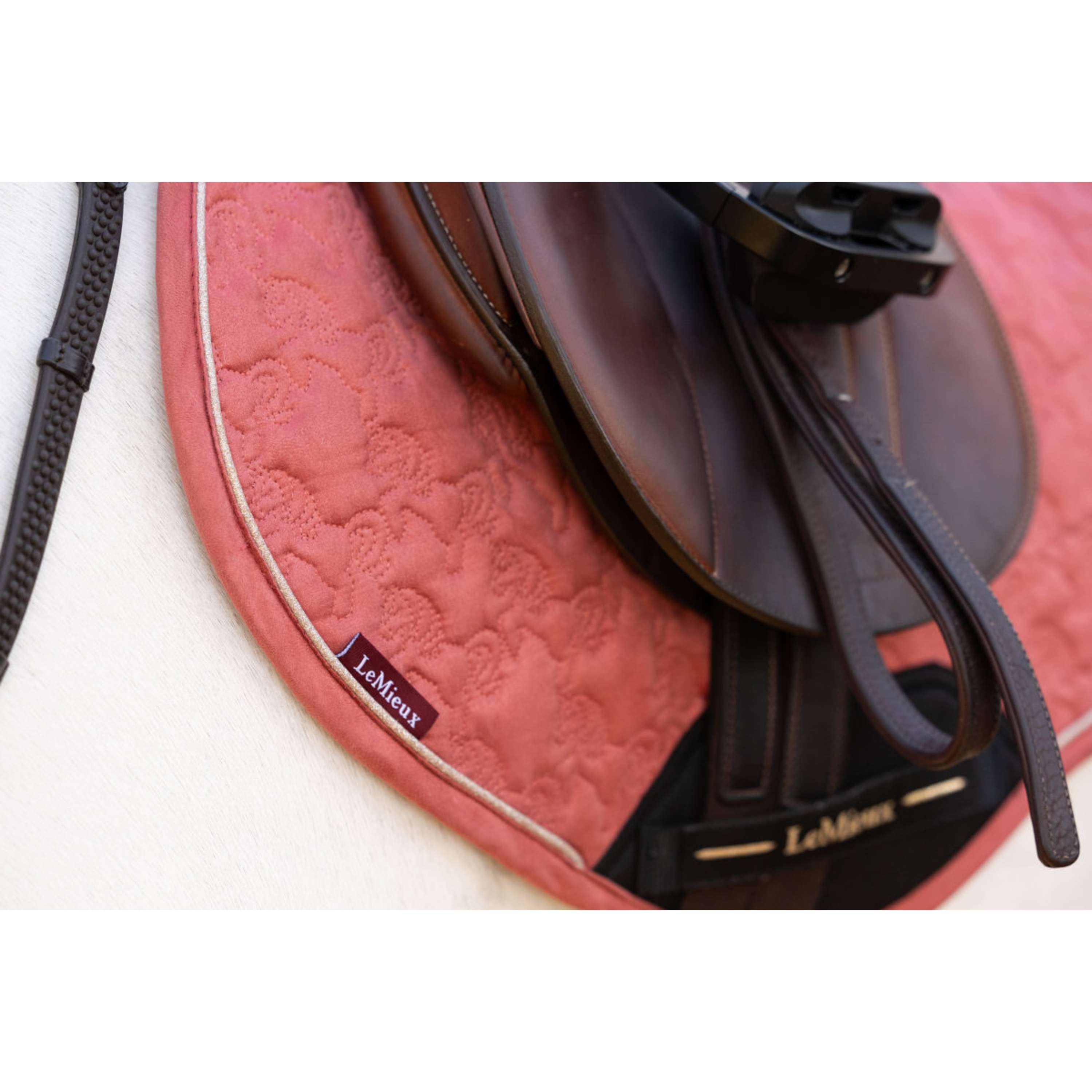 LeMieux Sottosella Suede Square Saltando Spiced Earth