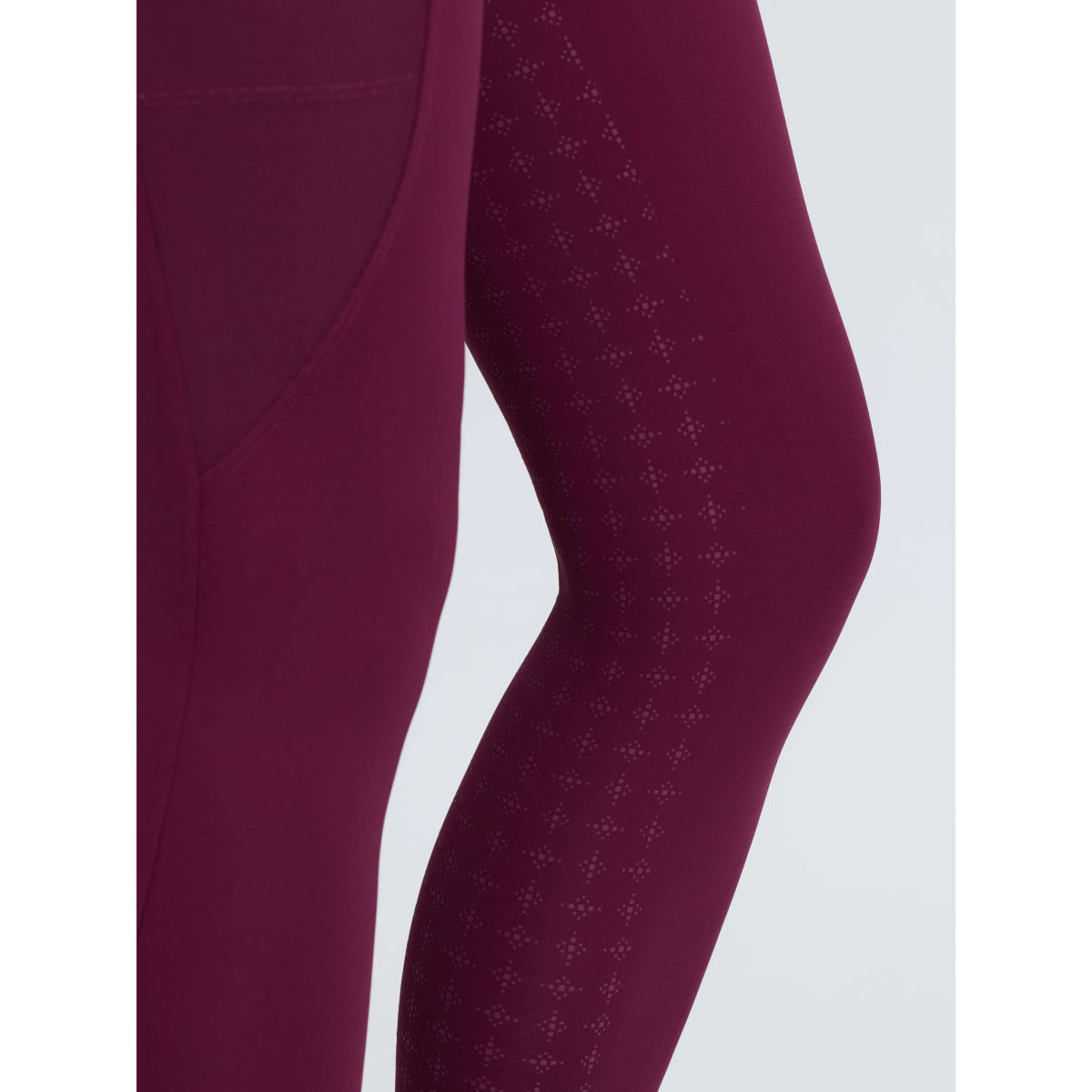 LeMieux Leggings da Equitazione Naomi Full Grip Blackberry