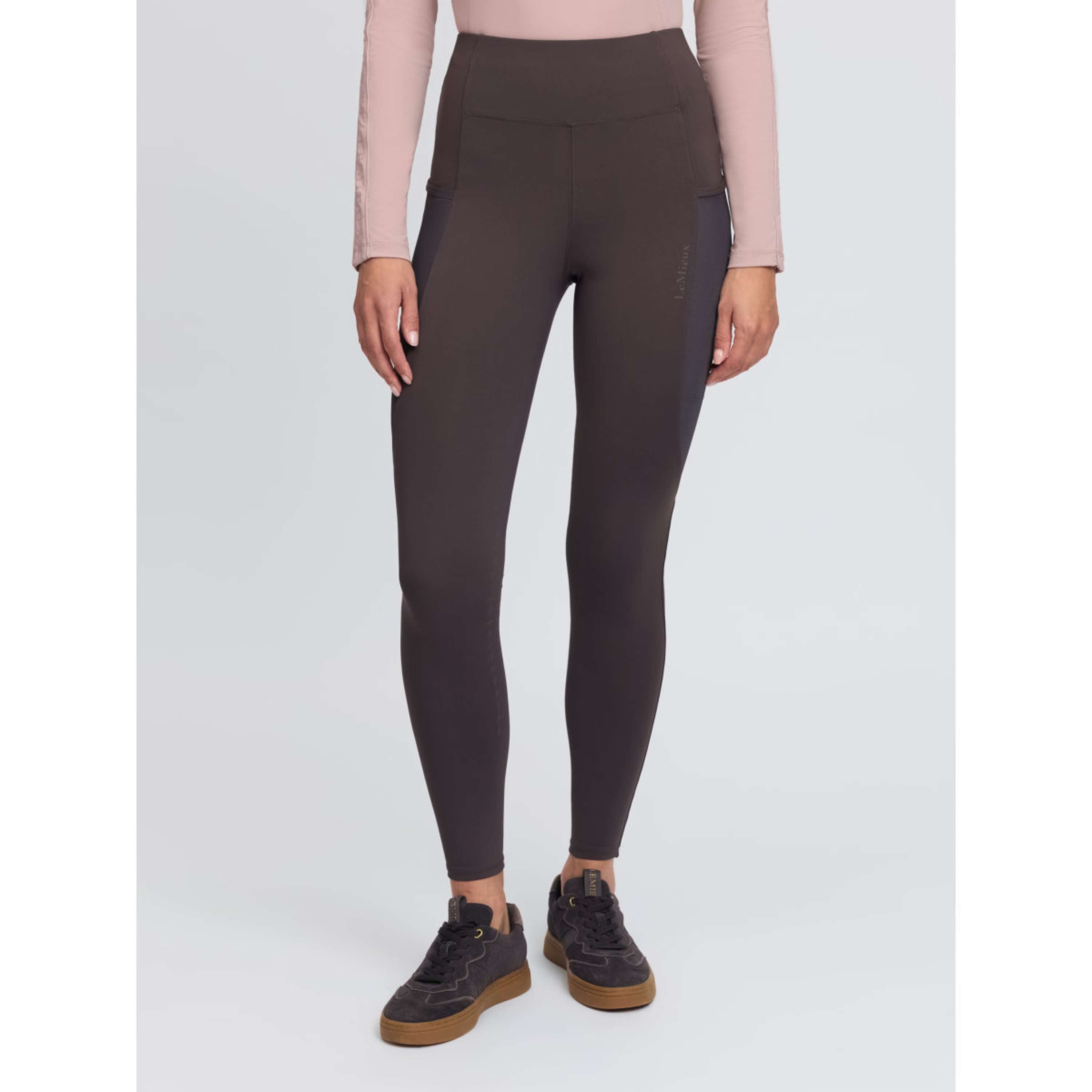 LeMieux Leggings da Equitazione Naomi Full Grip Cocoa