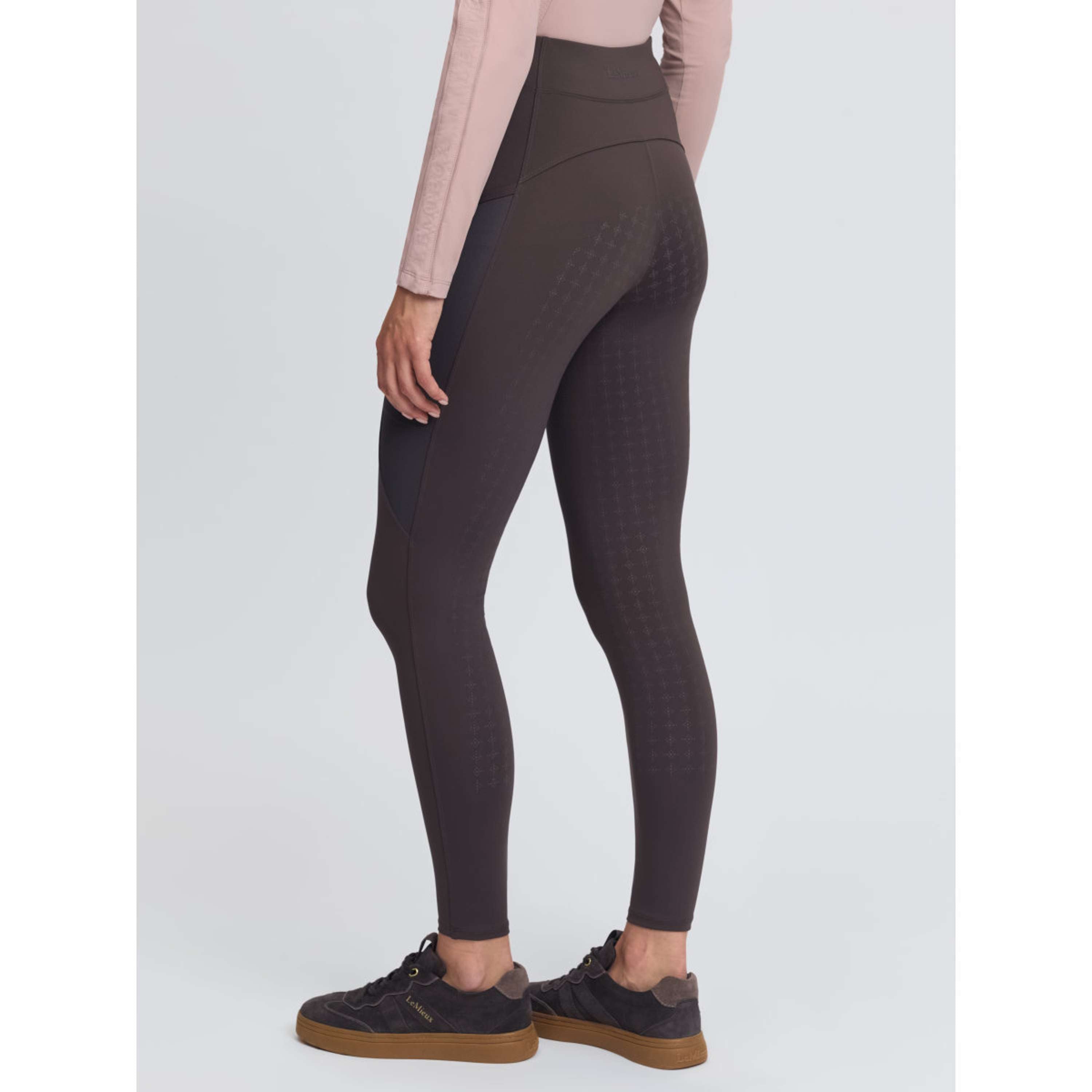LeMieux Leggings da Equitazione Naomi Full Grip Cocoa