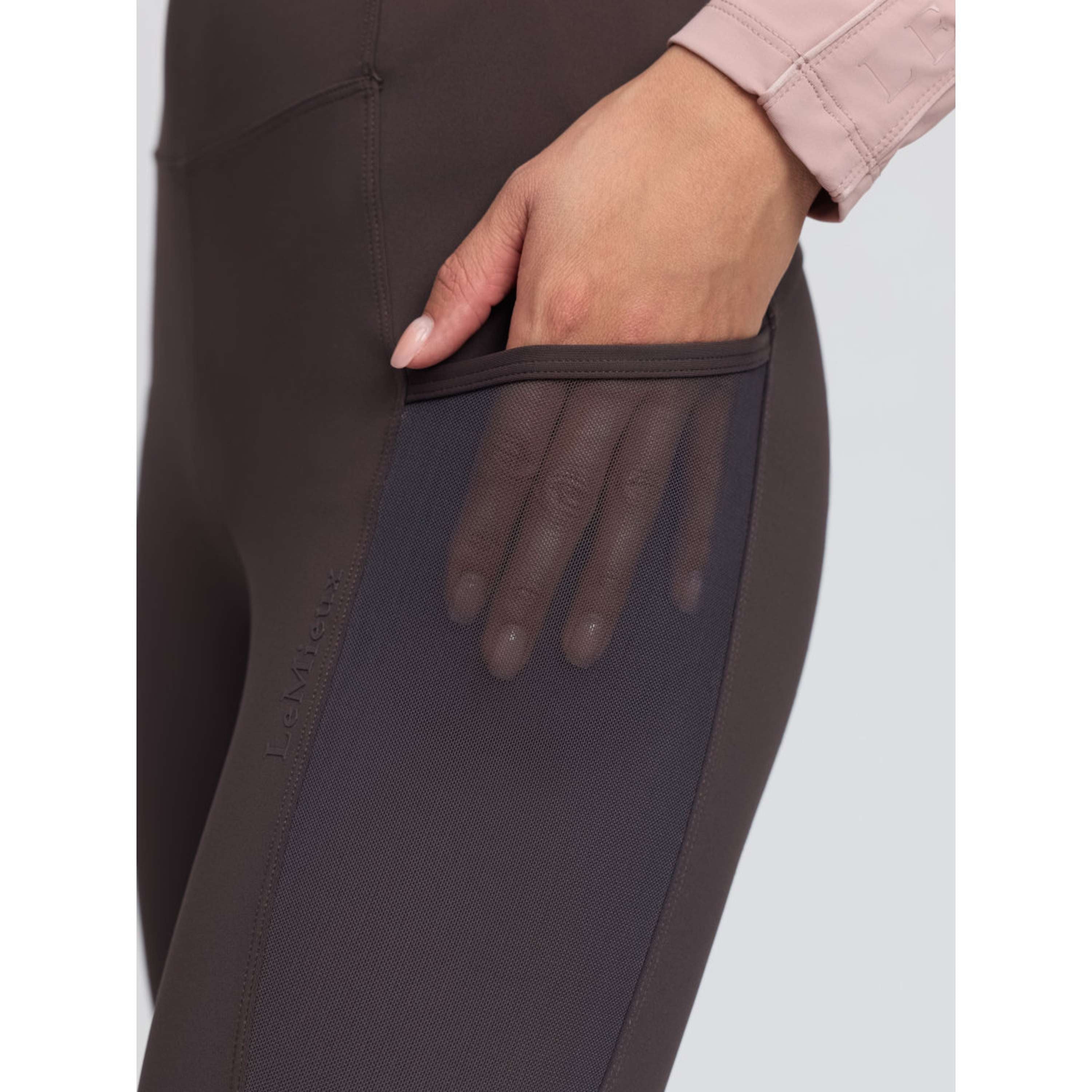 LeMieux Leggings da Equitazione Naomi Full Grip Cocoa
