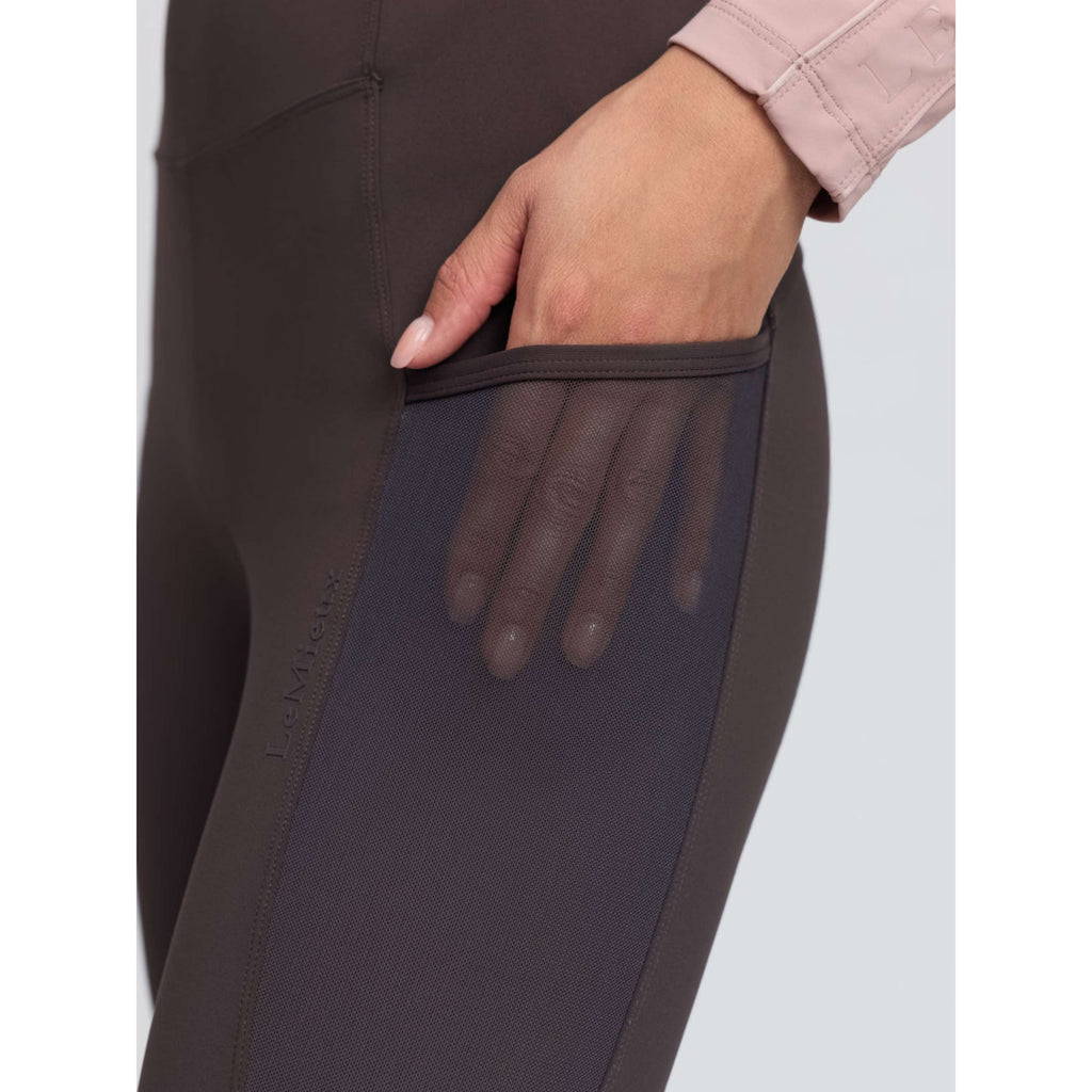LeMieux Leggings da Equitazione Naomi Full Grip Cocoa